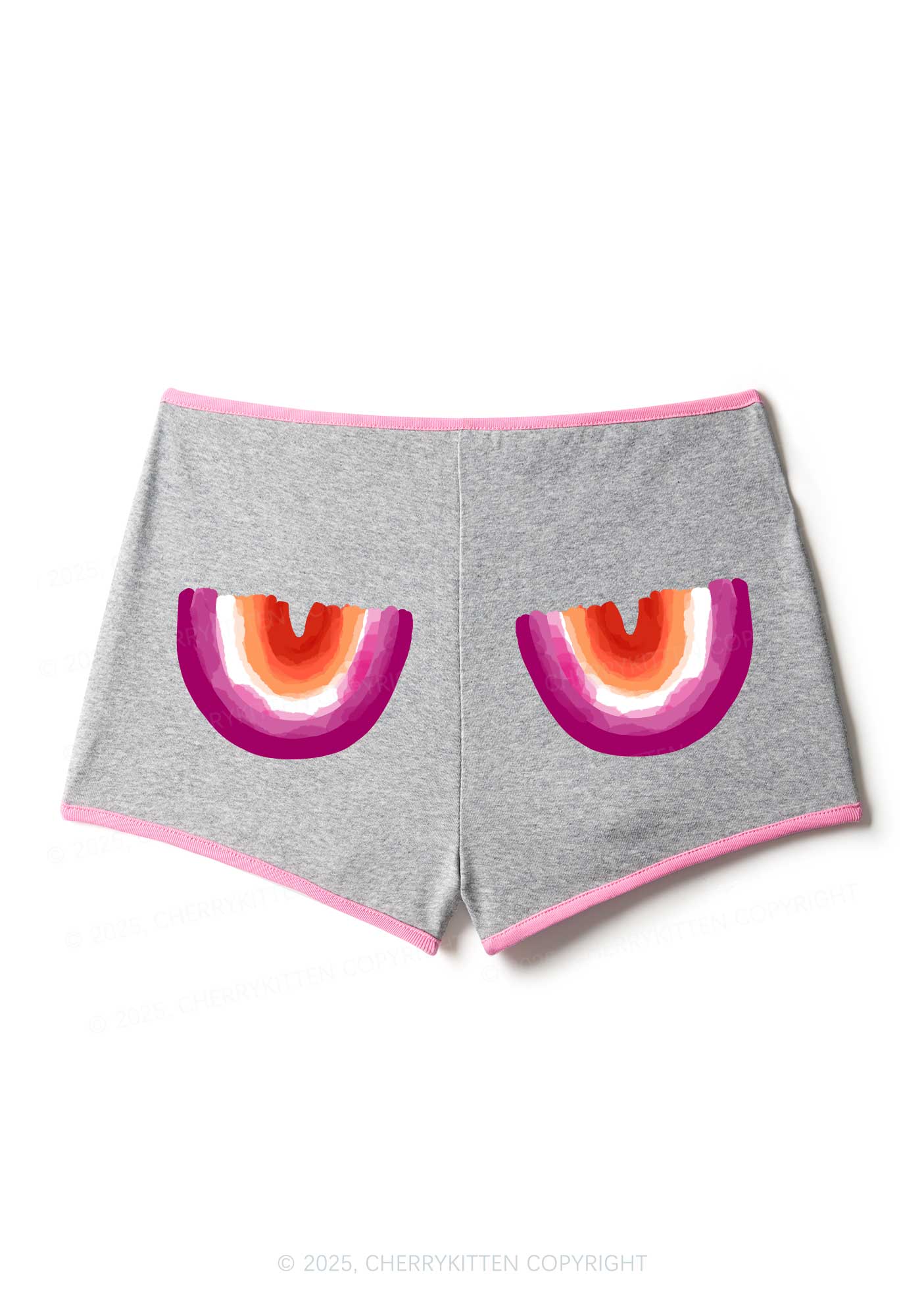 Double Rainbow Pride Y2K Booty Shorts Cherrykitten - Image 6
