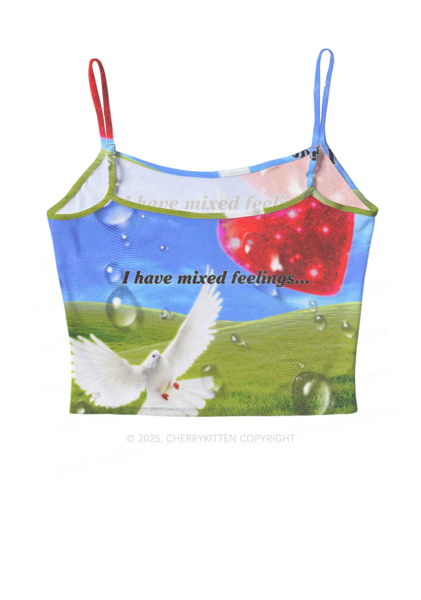 Dove And Mixed Feelings Y2K Mesh Cami Tank Cherrykitten - Image 3