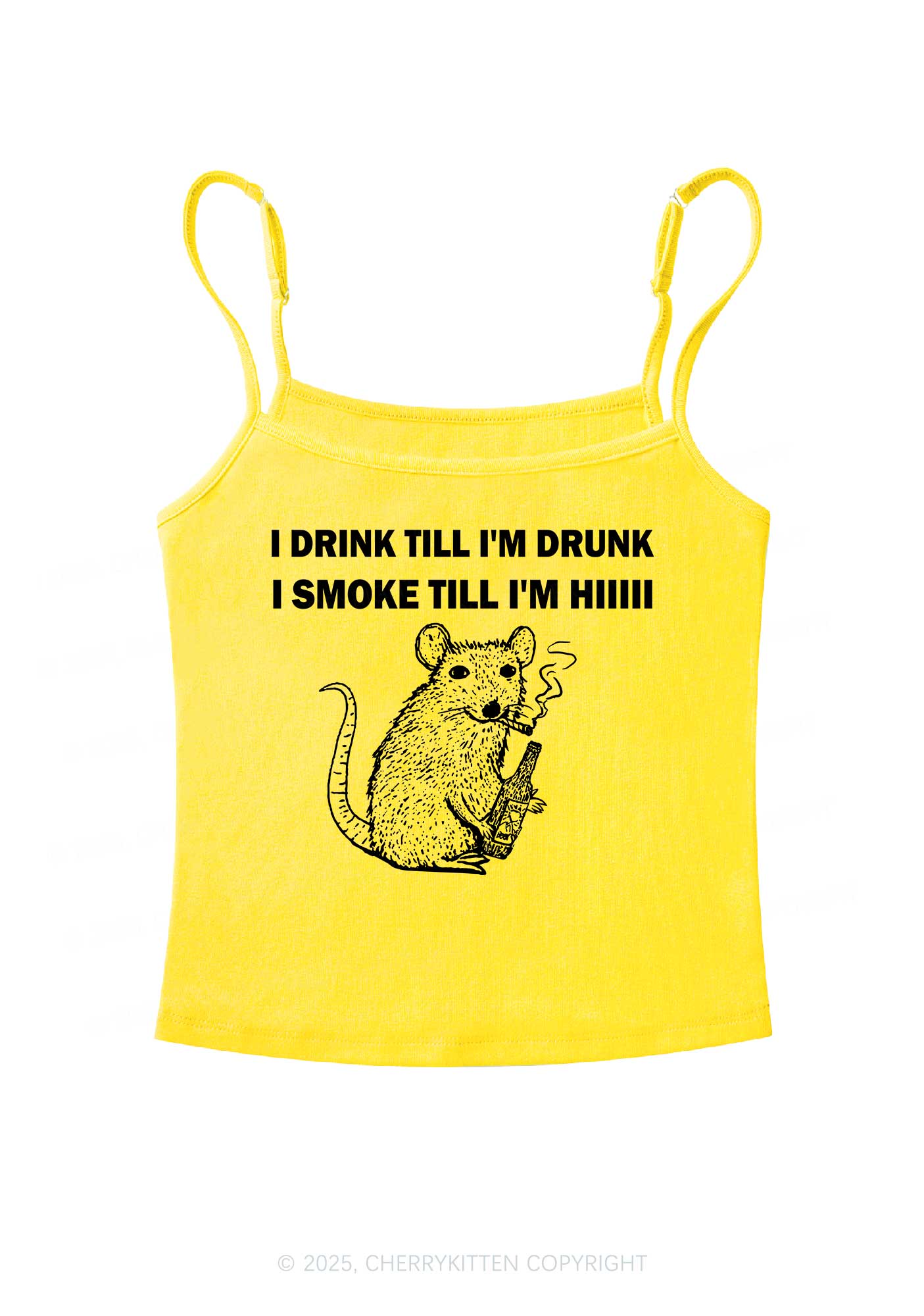 Drunk And Smoke Ratz Y2K Spaghetti Strap Cami Cherrykitten - Image 5