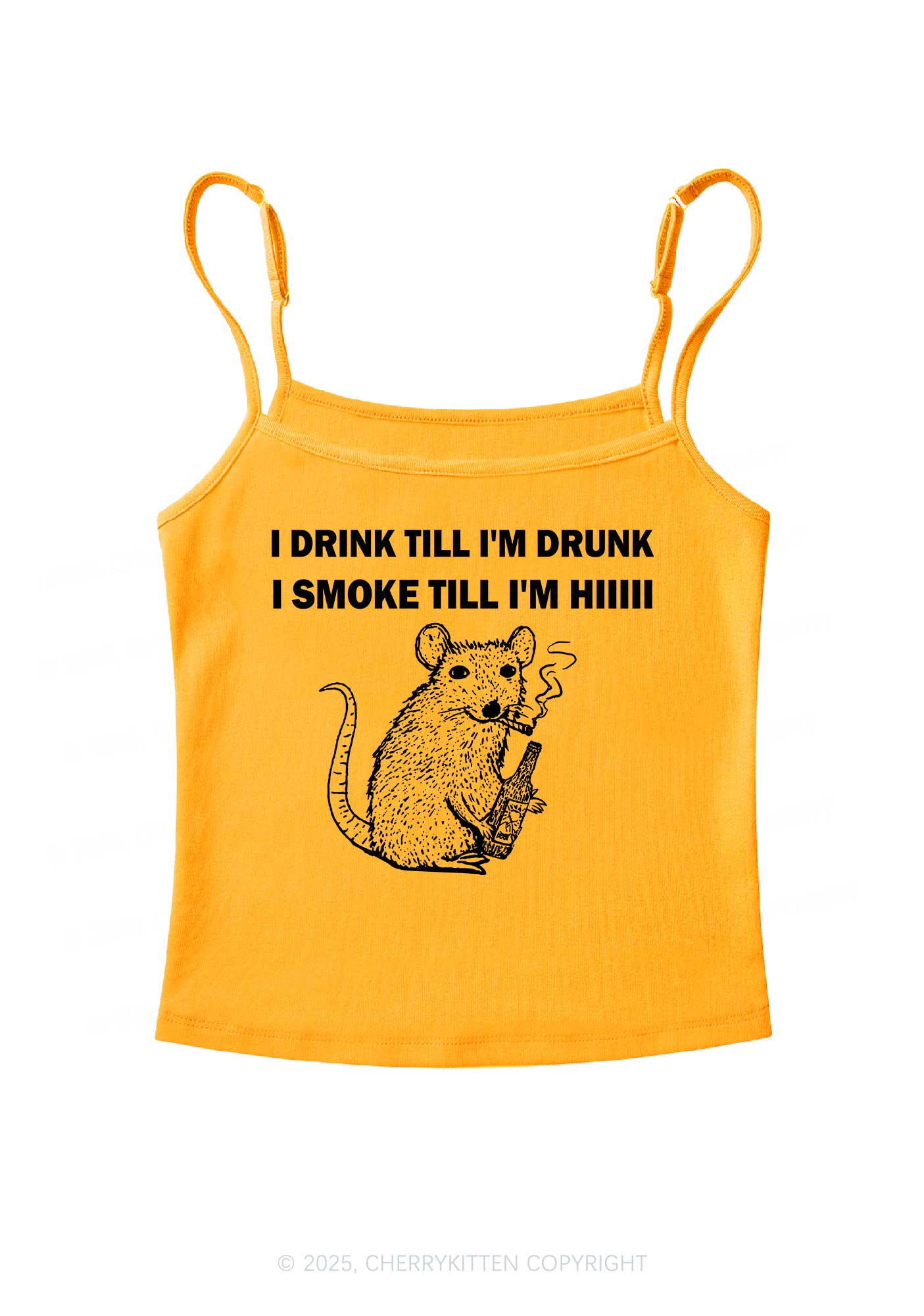 Drunk And Smoke Ratz Y2K Spaghetti Strap Cami Cherrykitten - Image 6