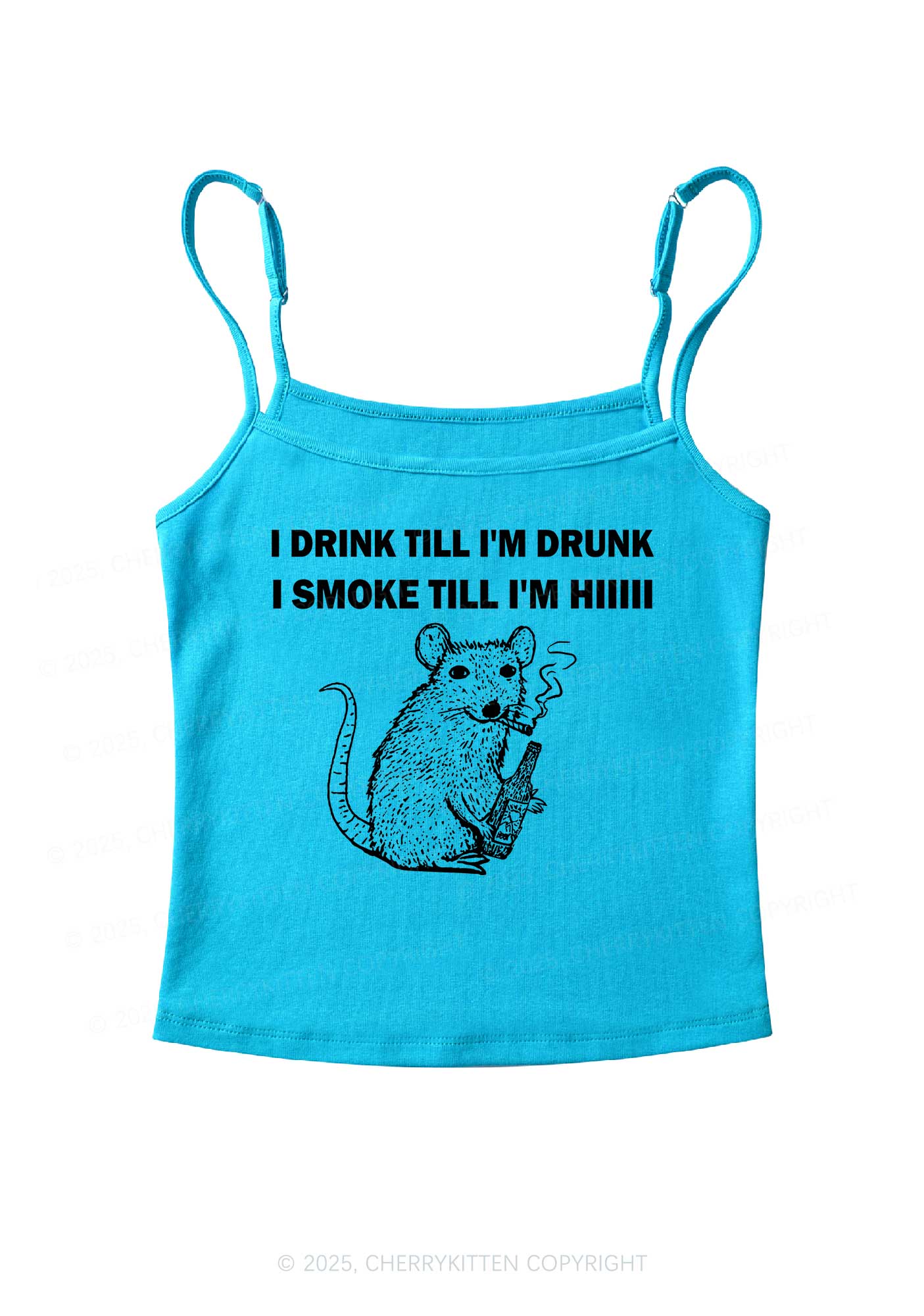 Drunk And Smoke Ratz Y2K Spaghetti Strap Cami Cherrykitten - Image 7