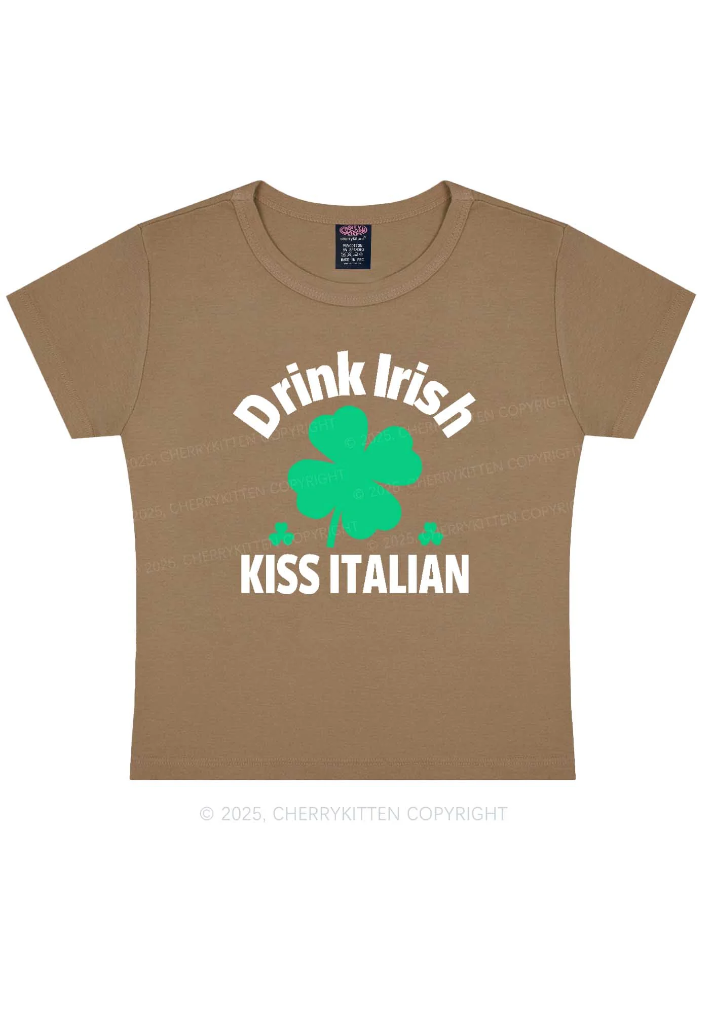 Drink Irish Kiss Italian St Patricks Y2K Baby Tee Cherrykitten - Image 10