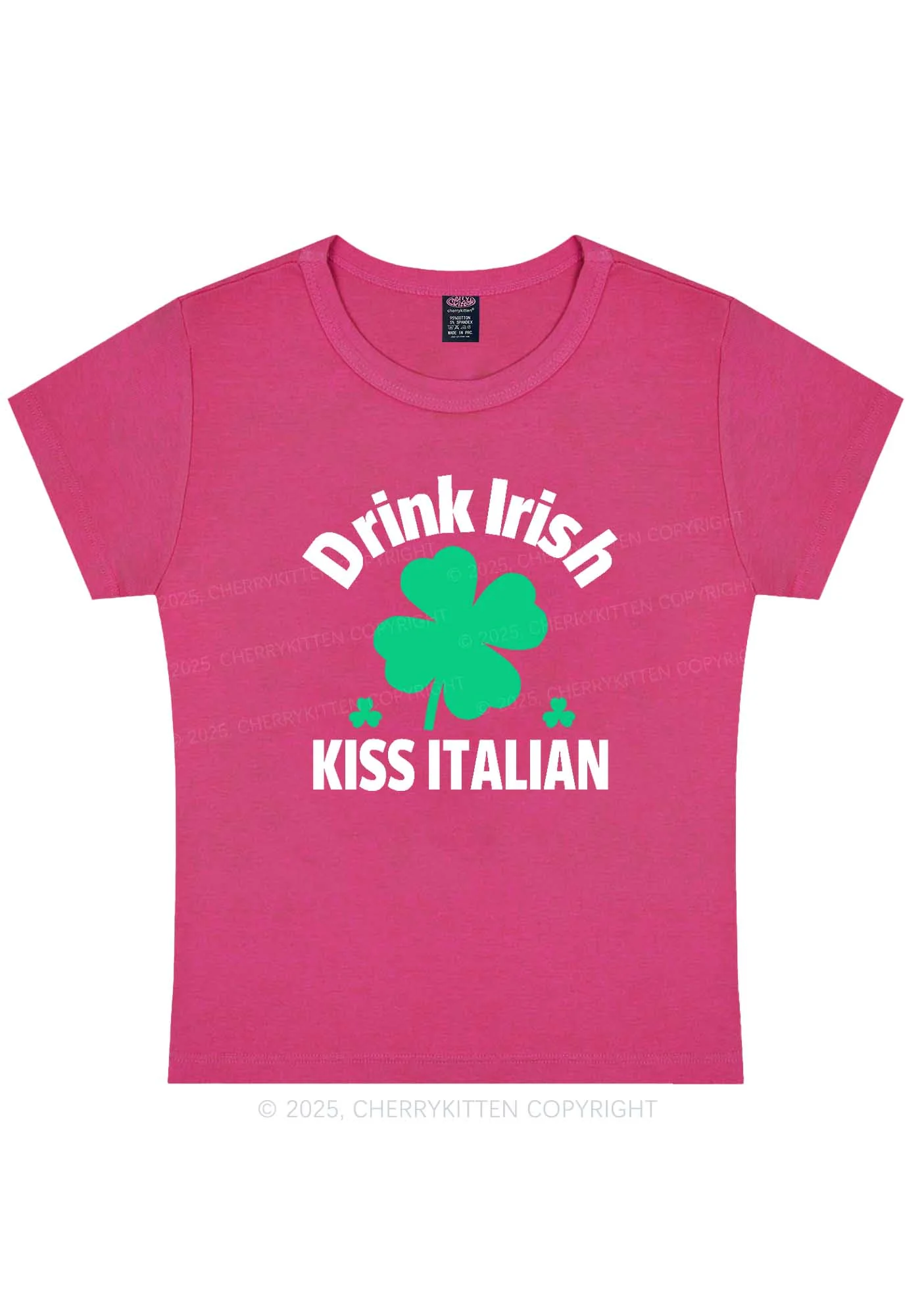 Drink Irish Kiss Italian St Patricks Y2K Baby Tee Cherrykitten - Image 7