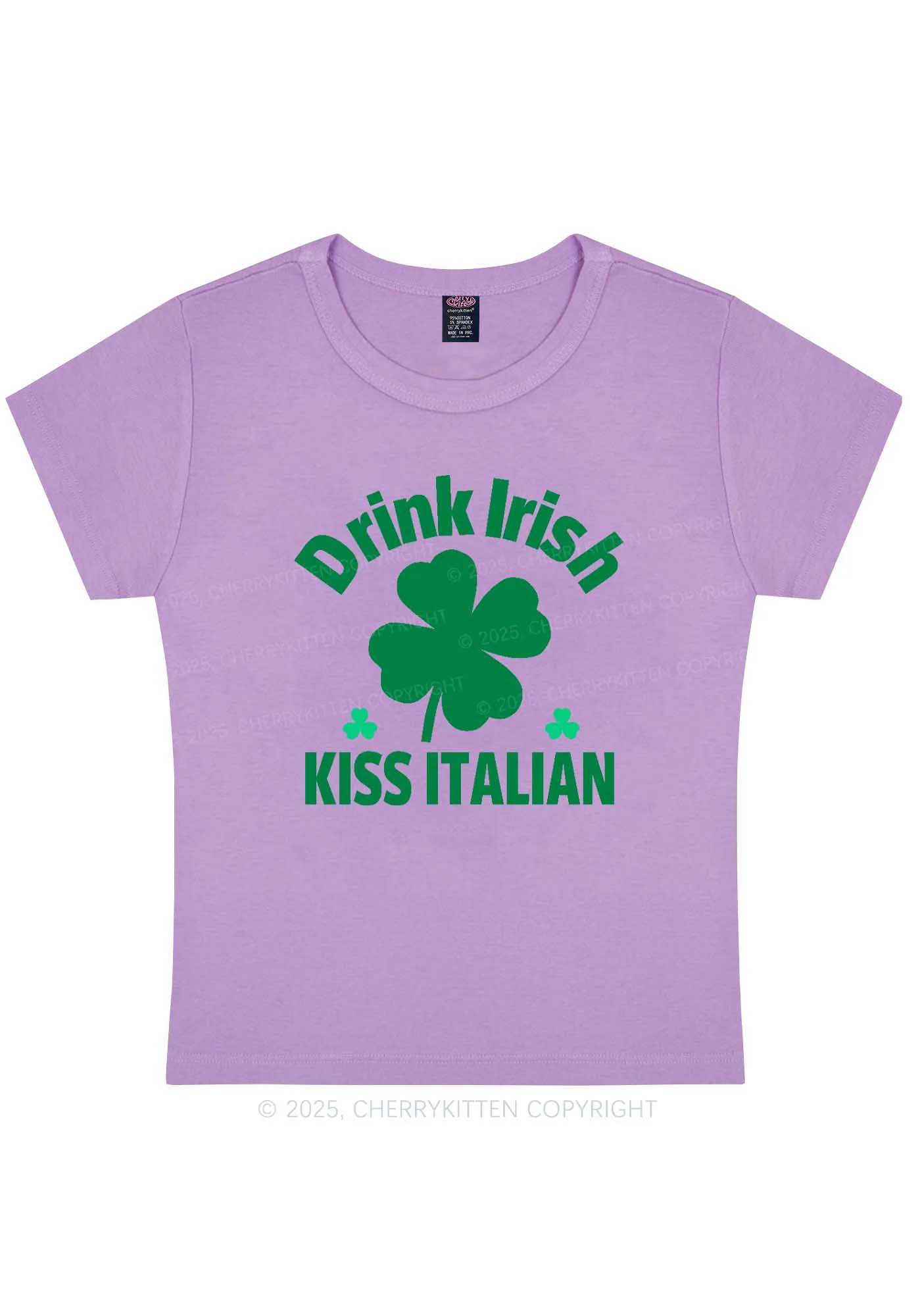 Drink Irish Kiss Italian St Patricks Y2K Baby Tee Cherrykitten - Image 8