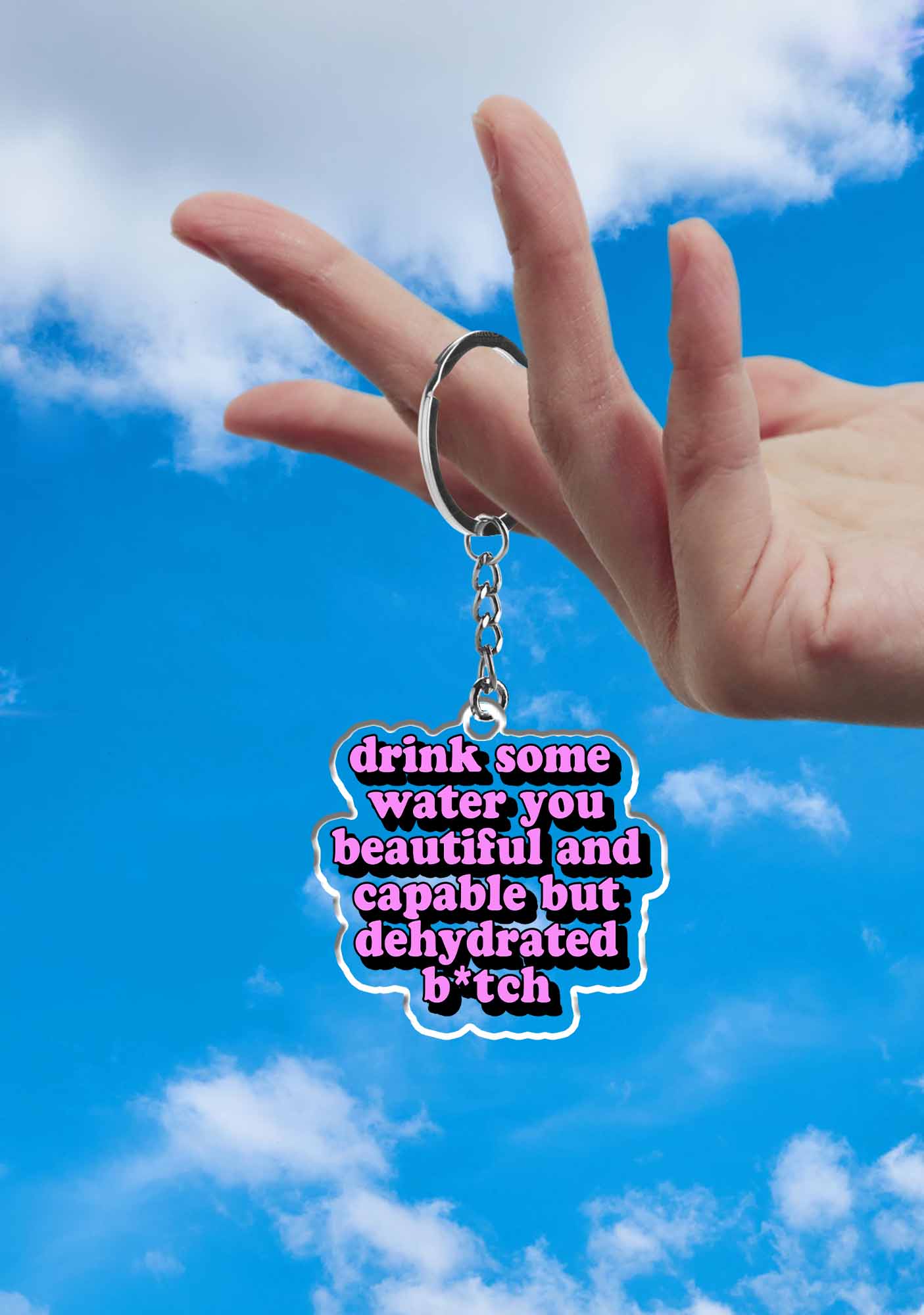 Drink Some Water 1Pc Y2K Keychain Cherrykitten - Image 2