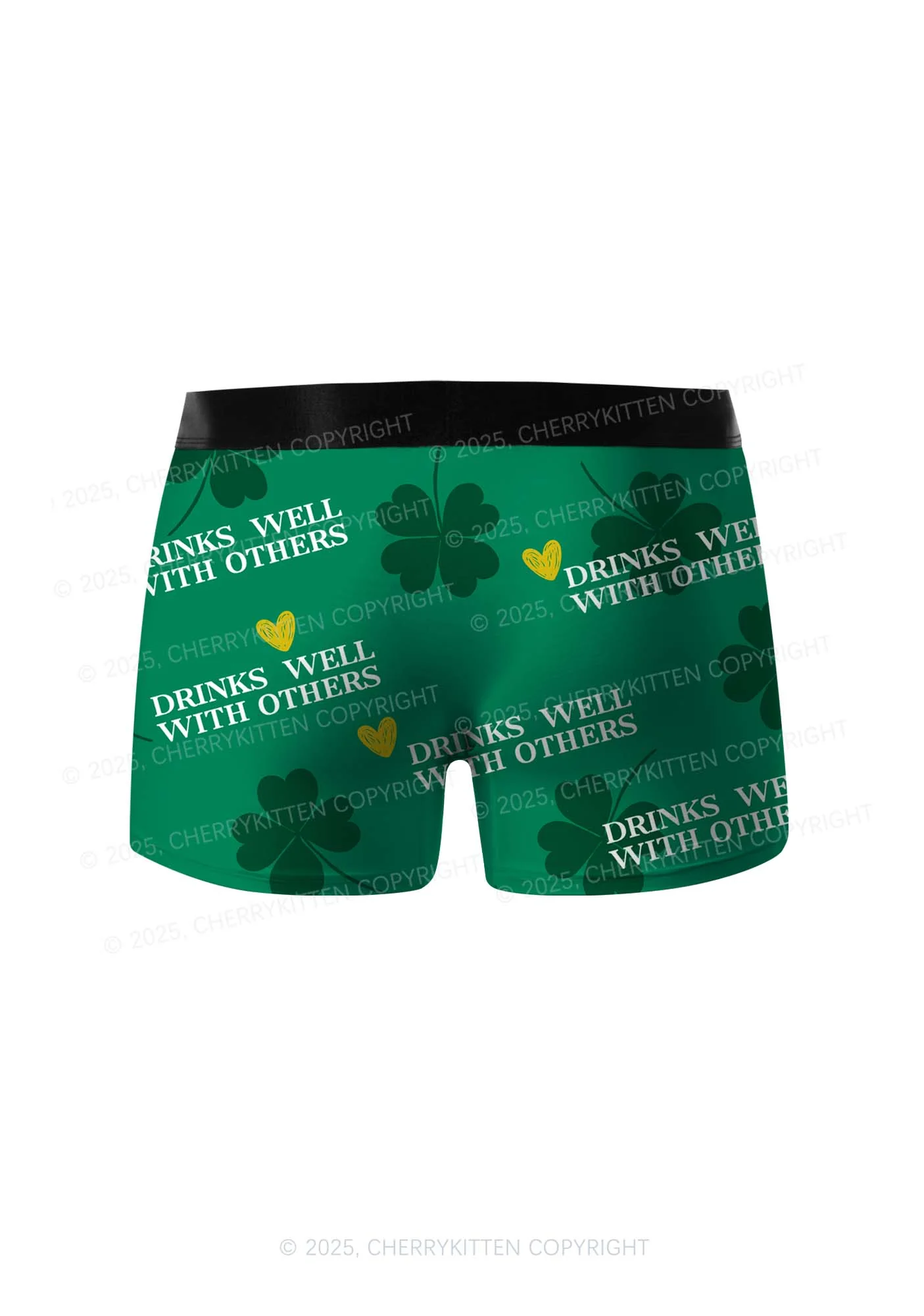 Drinks Well With Others St Patricks Y2K Print Men Boxer Briefs Cherrykitten - Image 2