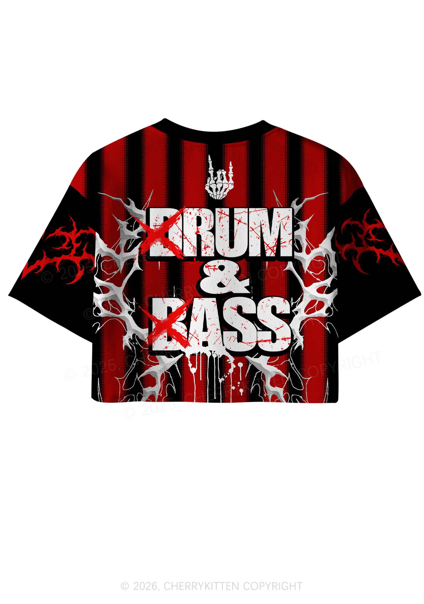 Drum And Bass Y2K Crop Sport Jersey Shirts Cherrykitten - Image 4