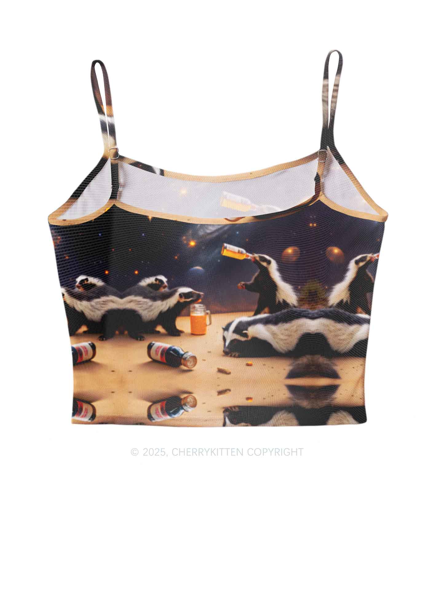 Drunk Badger Y2K Mesh Cami Tank Cherrykitten - Image 2