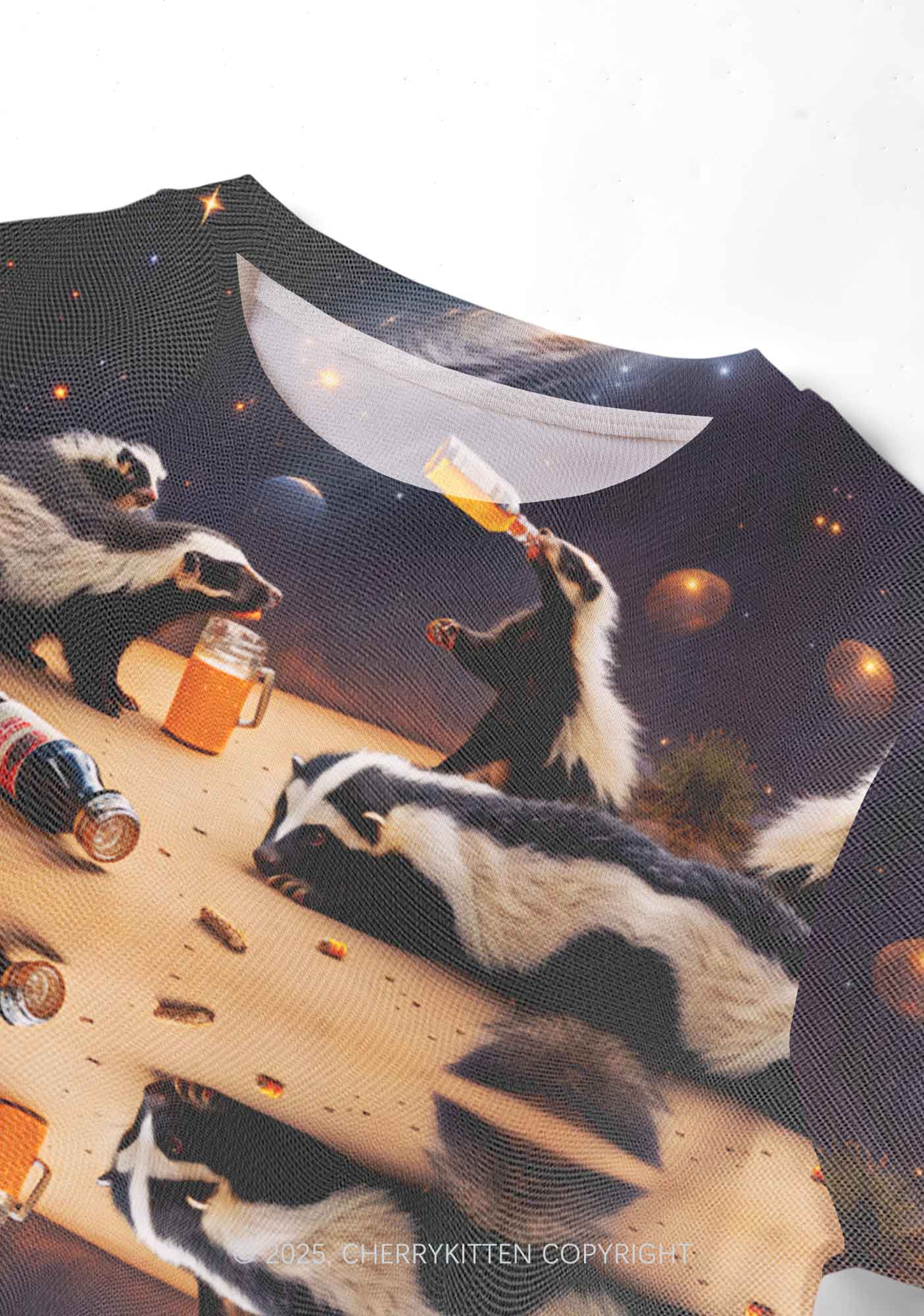 Drunk Badger Y2K Mesh Crop Top Cherrykitten - Image 2