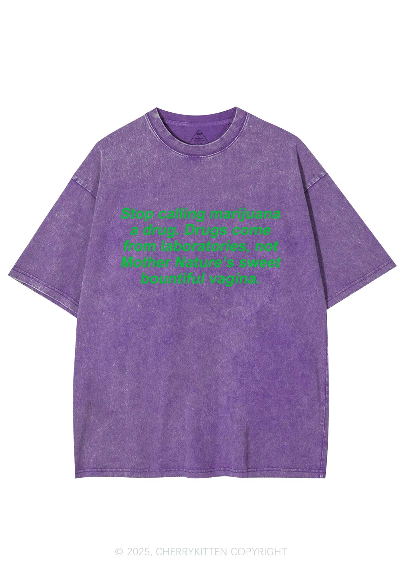 Drxgs Come From Lab Y2K Washed Tee Cherrykitten - Image 6