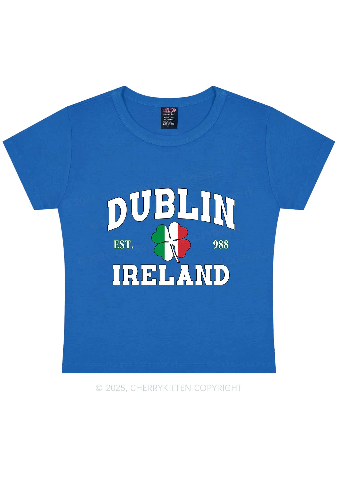 Dublin Ireland St Patricks Y2K Baby Tee Cherrykitten - Image 6