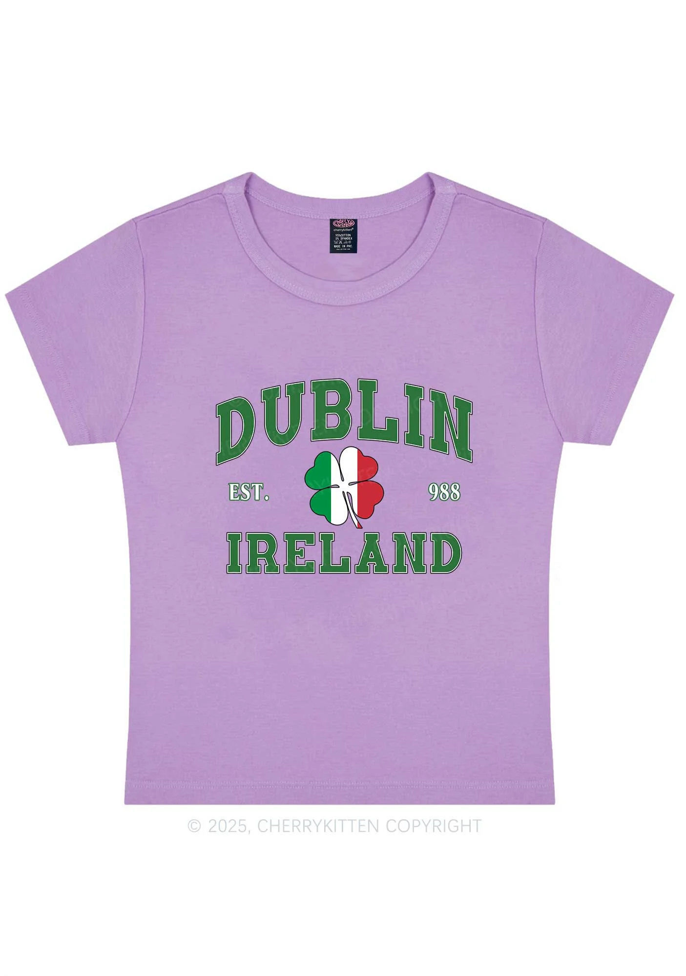 Dublin Ireland St Patricks Y2K Baby Tee Cherrykitten - Image 9