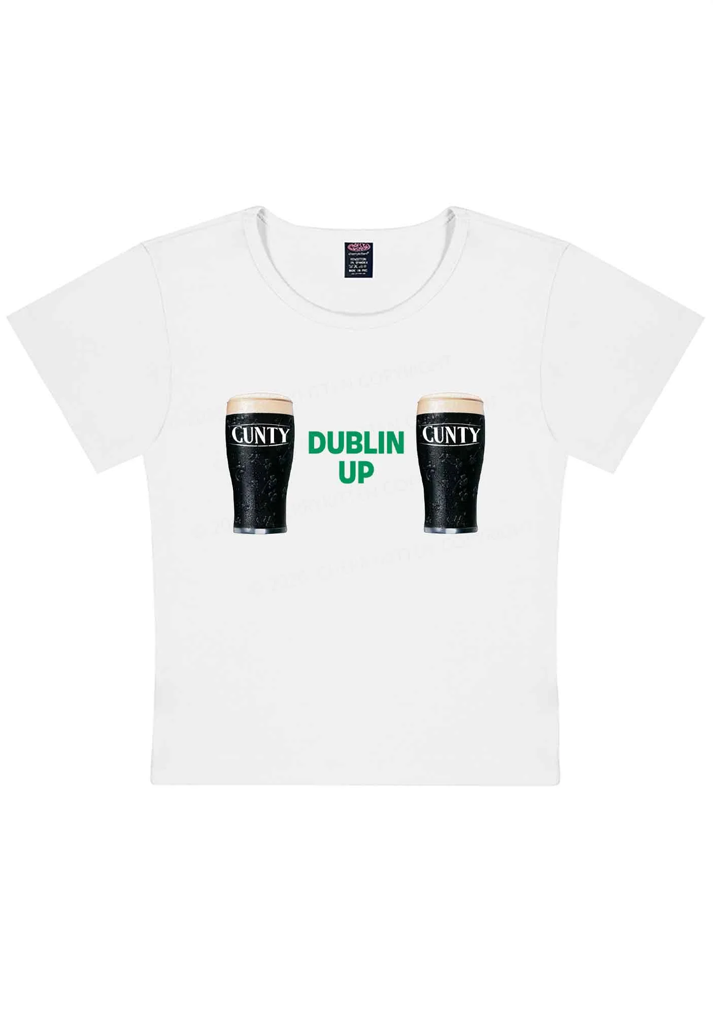 Dublin Up St Patricks Y2K Baby Tee Cherrykitten - Image 3