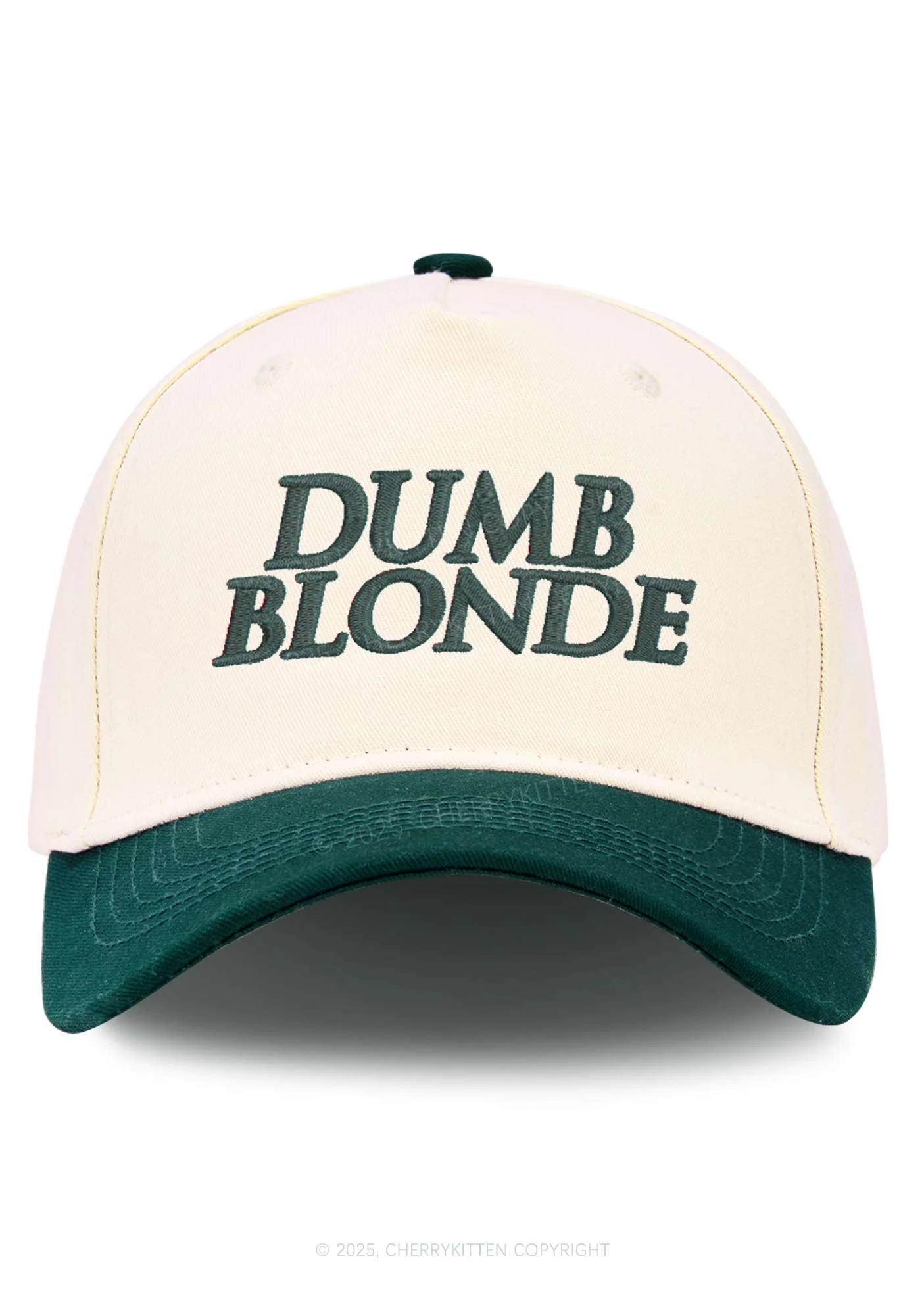 Dumb Blonde Y2K Color Block Baseball Cap Cherrykitten - Image 5