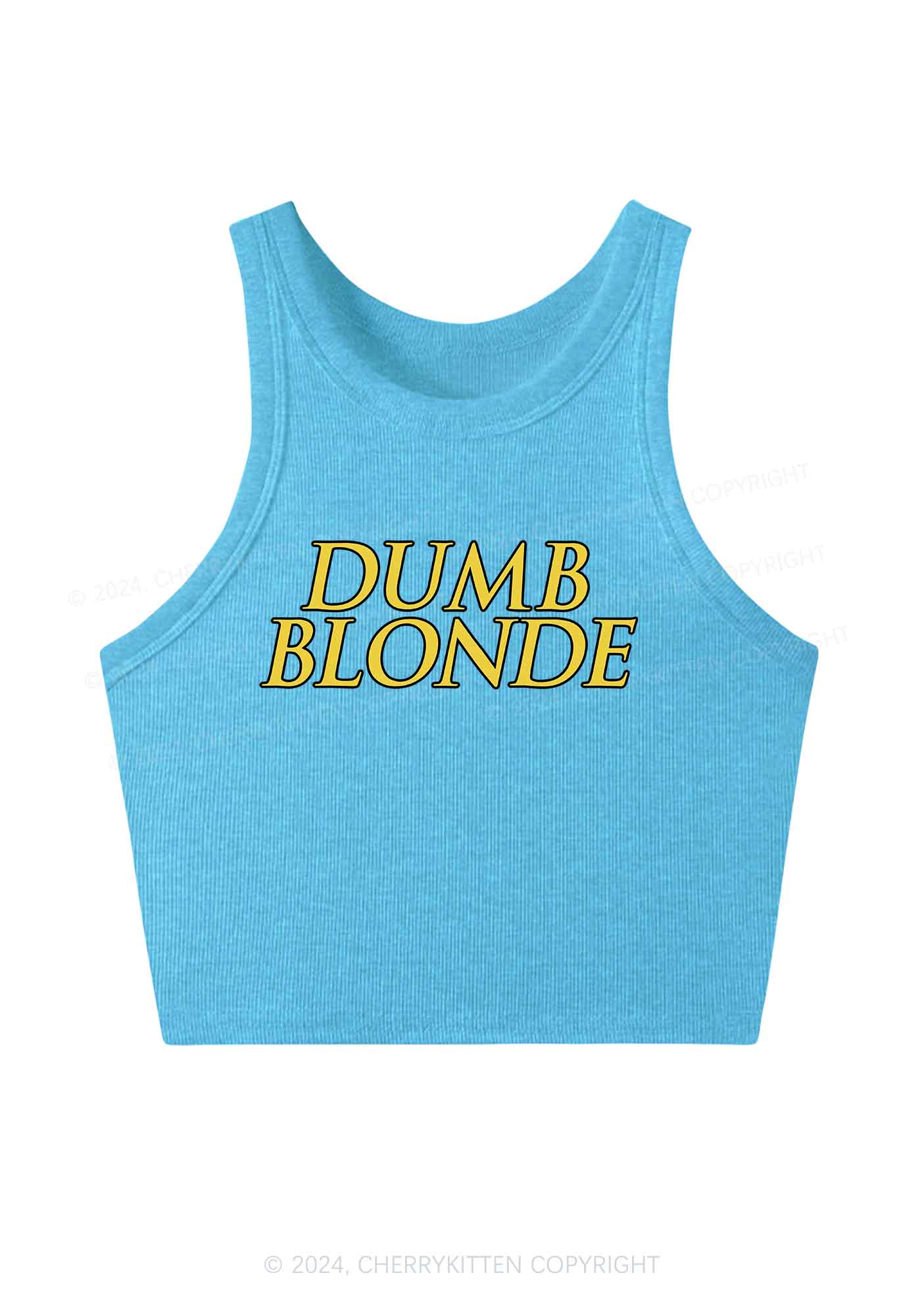 Dumb Blonde Y2K Crop Tank Top Cherrykitten - Image 4