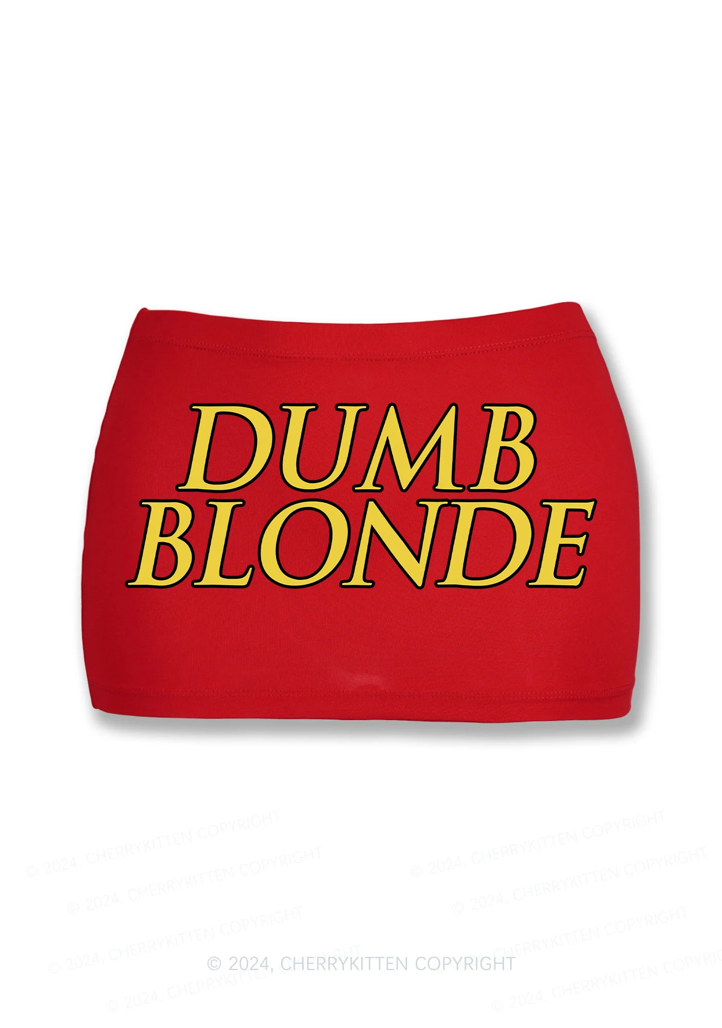 Dumb Blonde Y2K Mini Hip Skirt Cherrykitten - Image 3
