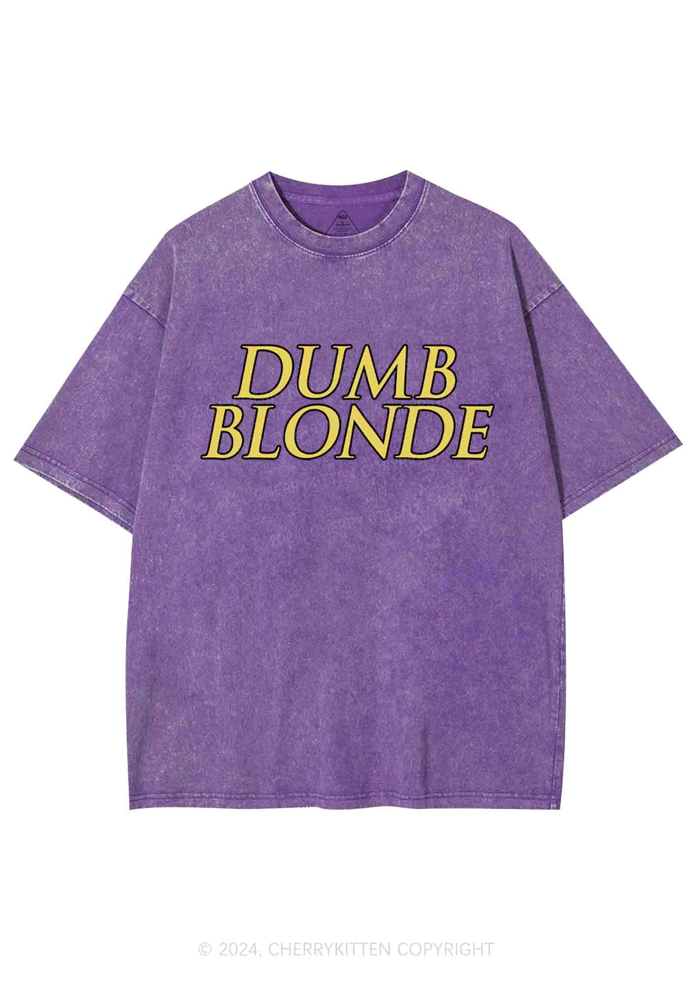 Dumb Blonde Y2K Washed Tee Cherrykitten - Image 6