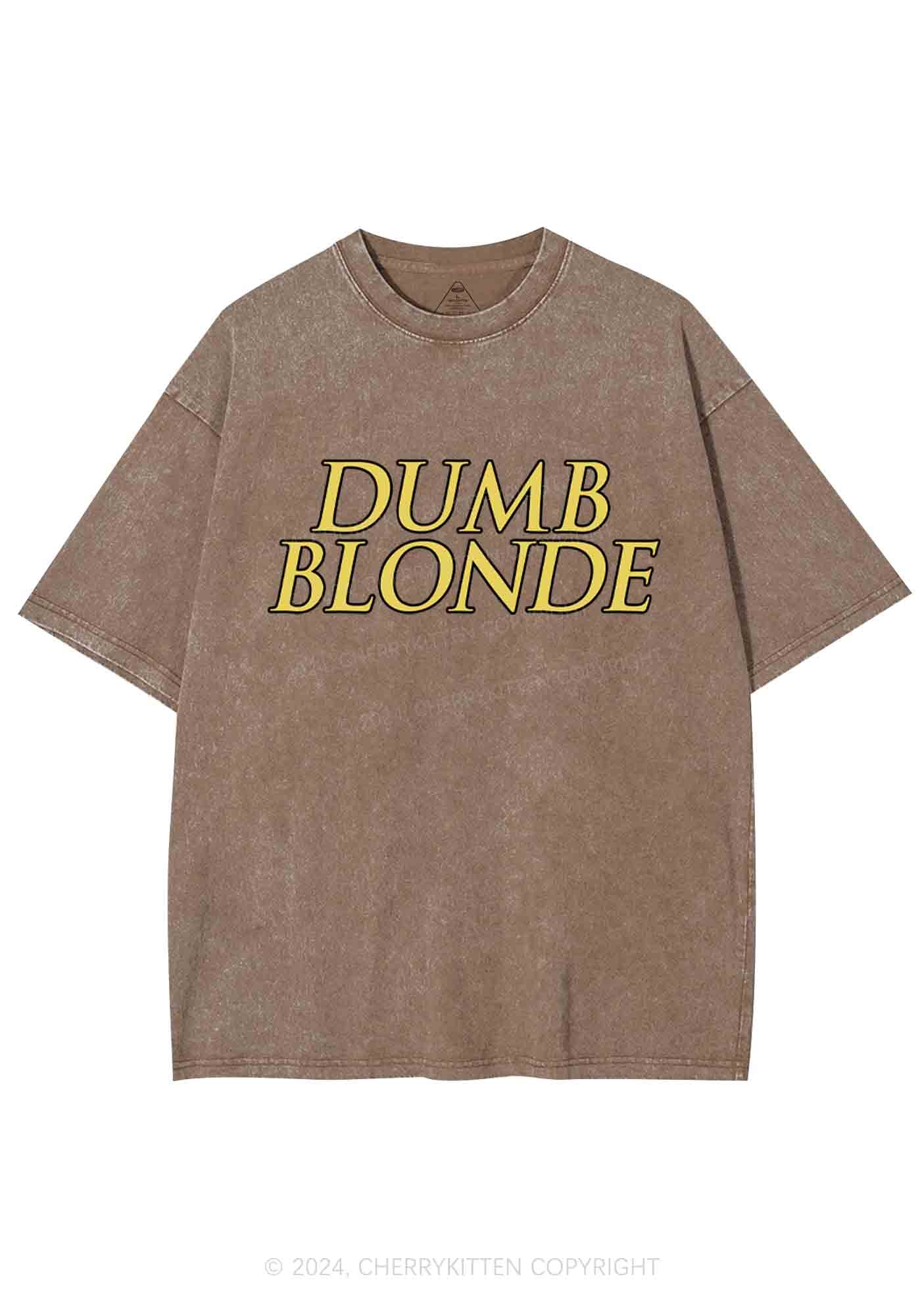 Dumb Blonde Y2K Washed Tee Cherrykitten - Image 7