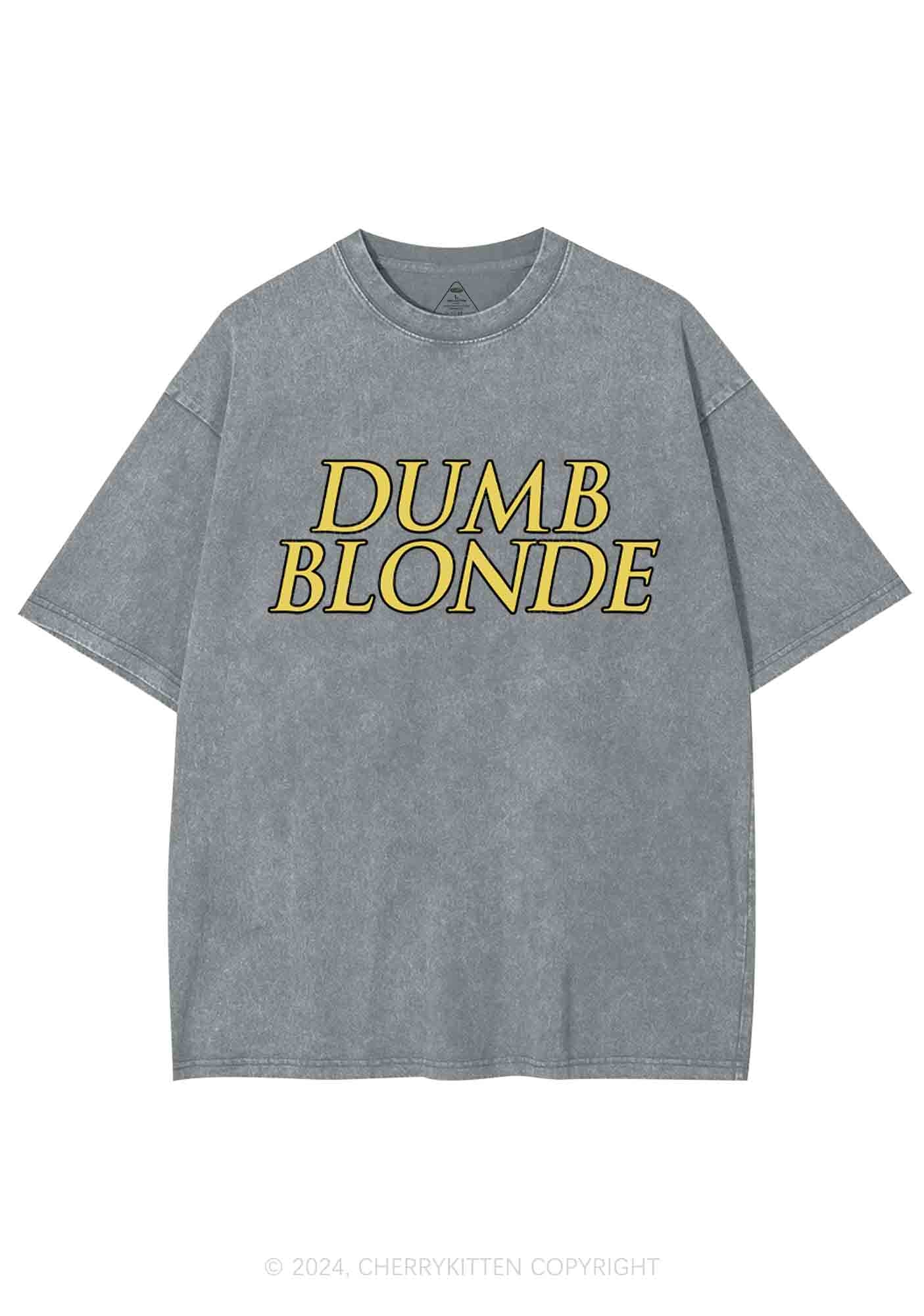 Dumb Blonde Y2K Washed Tee Cherrykitten - Image 8