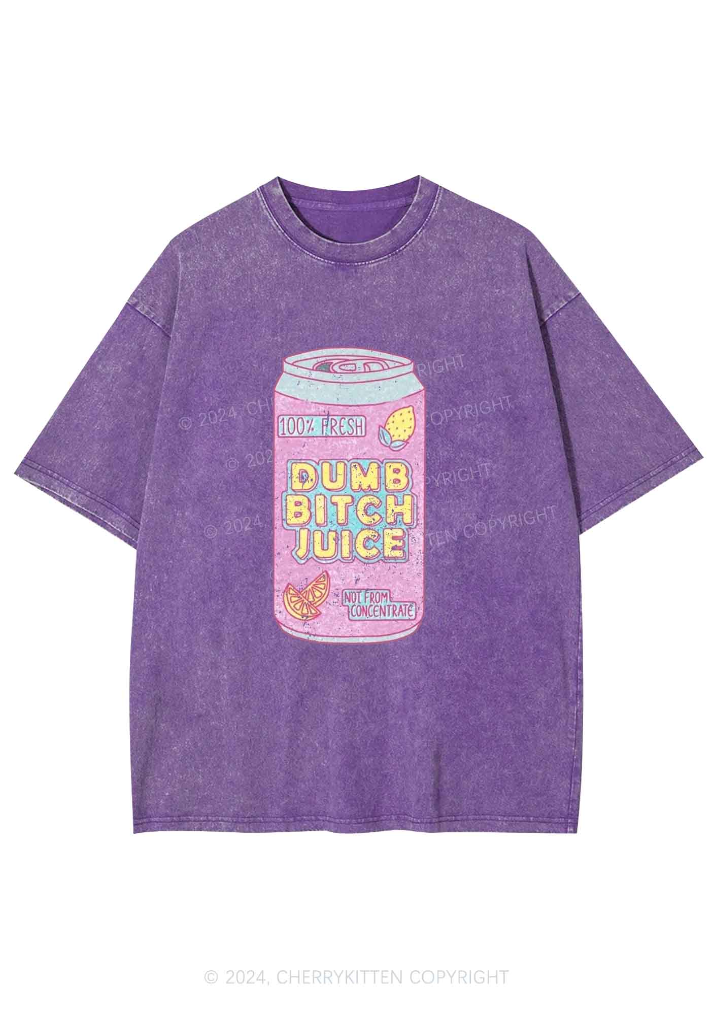 Dumb Bxxch Juice Y2K Washed Tee Cherrykitten - Image 5