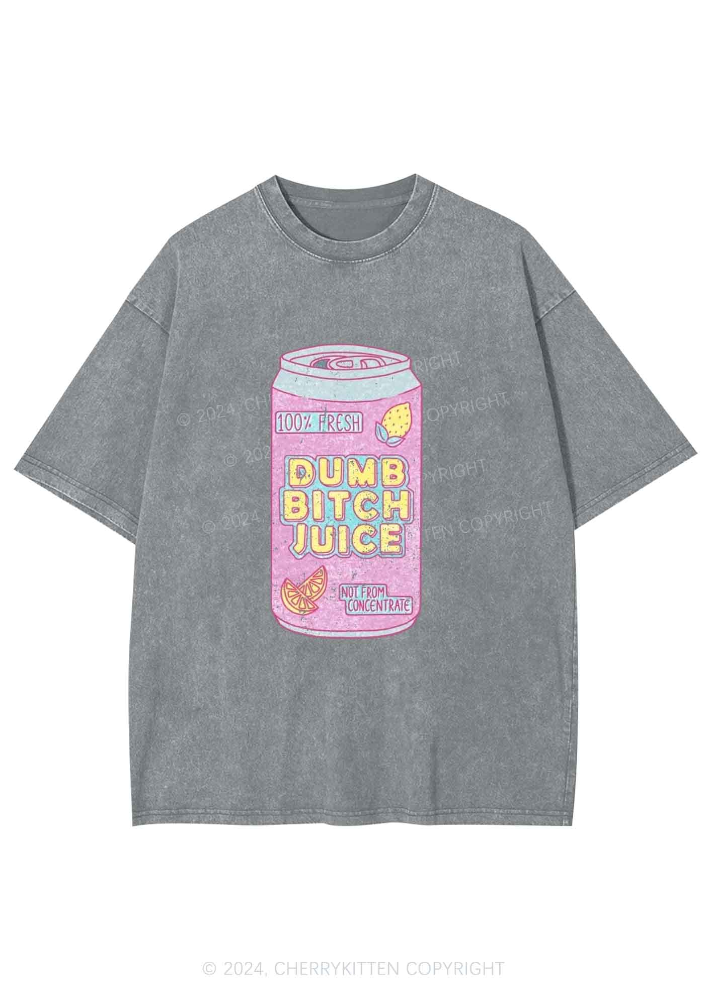 Dumb Bxxch Juice Y2K Washed Tee Cherrykitten - Image 6