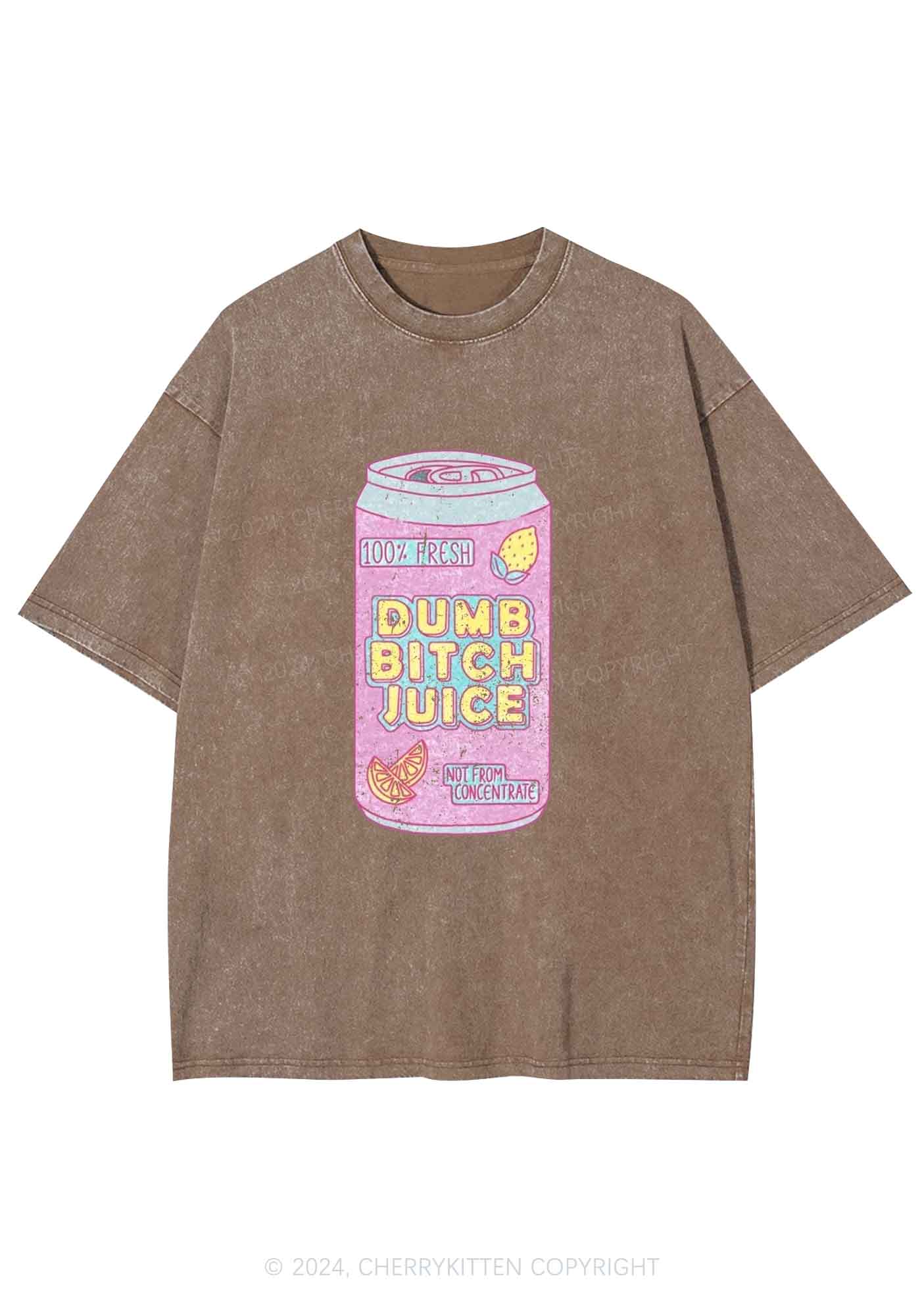 Dumb Bxxch Juice Y2K Washed Tee Cherrykitten - Image 7