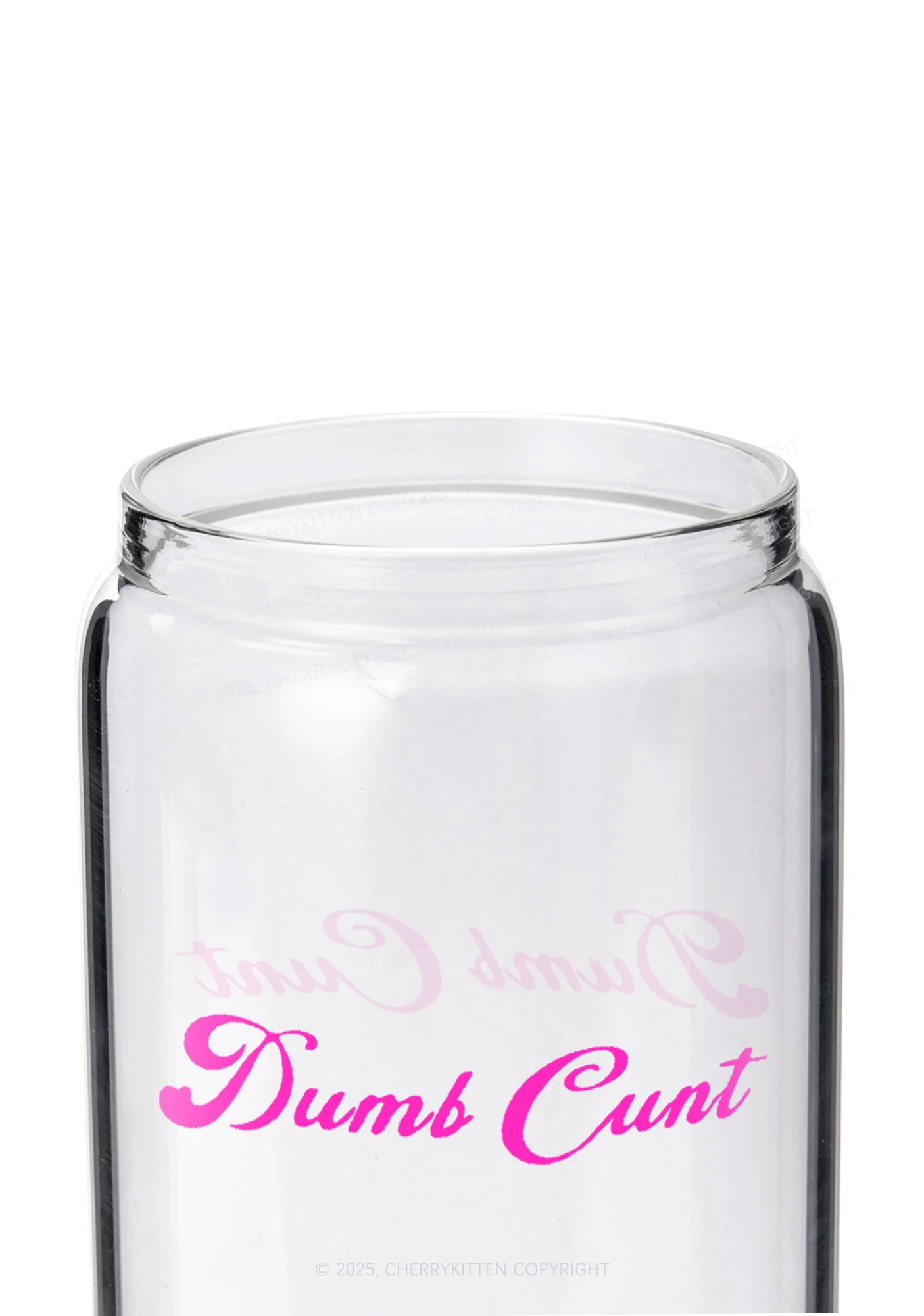 Dumb Cxxt Y2K Printed Glass Cup Cherrykitten - Image 2