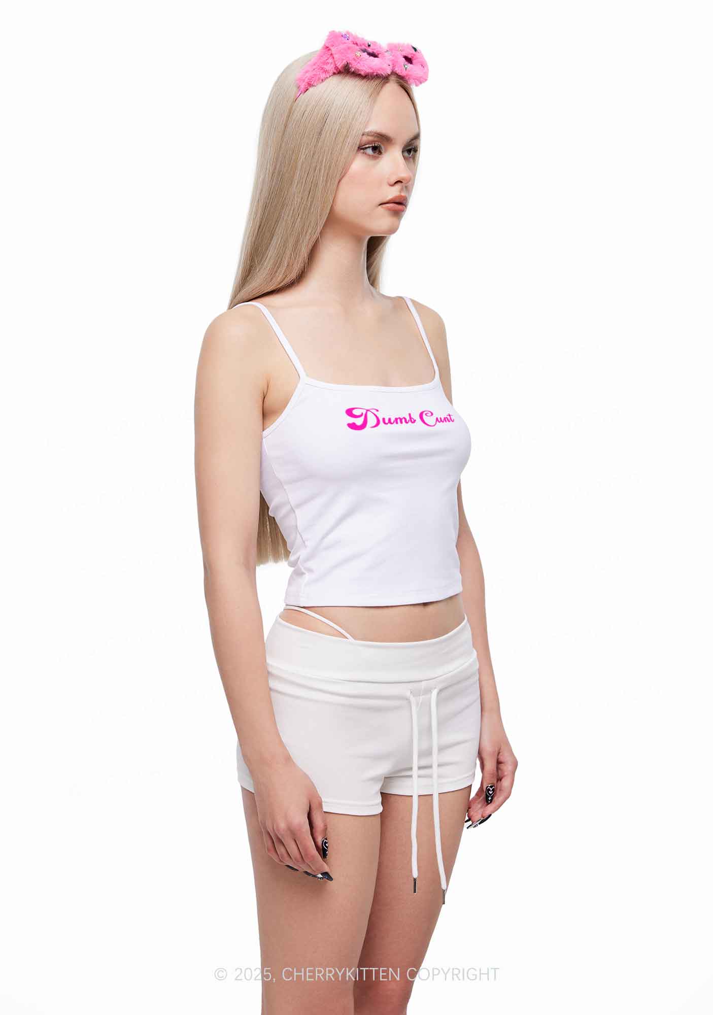 Dumb Cxxt Y2K Spaghetti Strap Cami Cherrykitten - Image 2