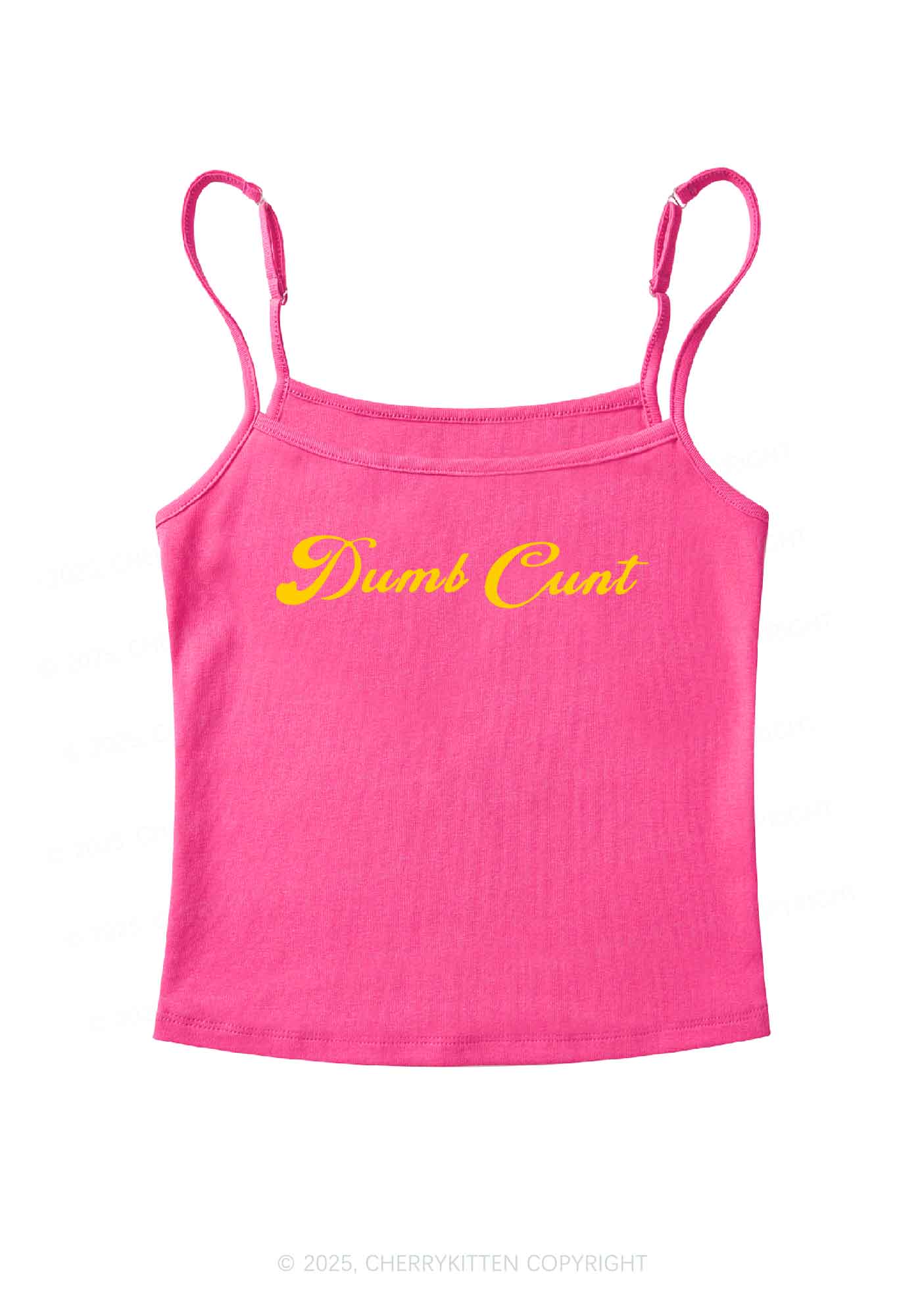 Dumb Cxxt Y2K Spaghetti Strap Cami Cherrykitten - Image 3