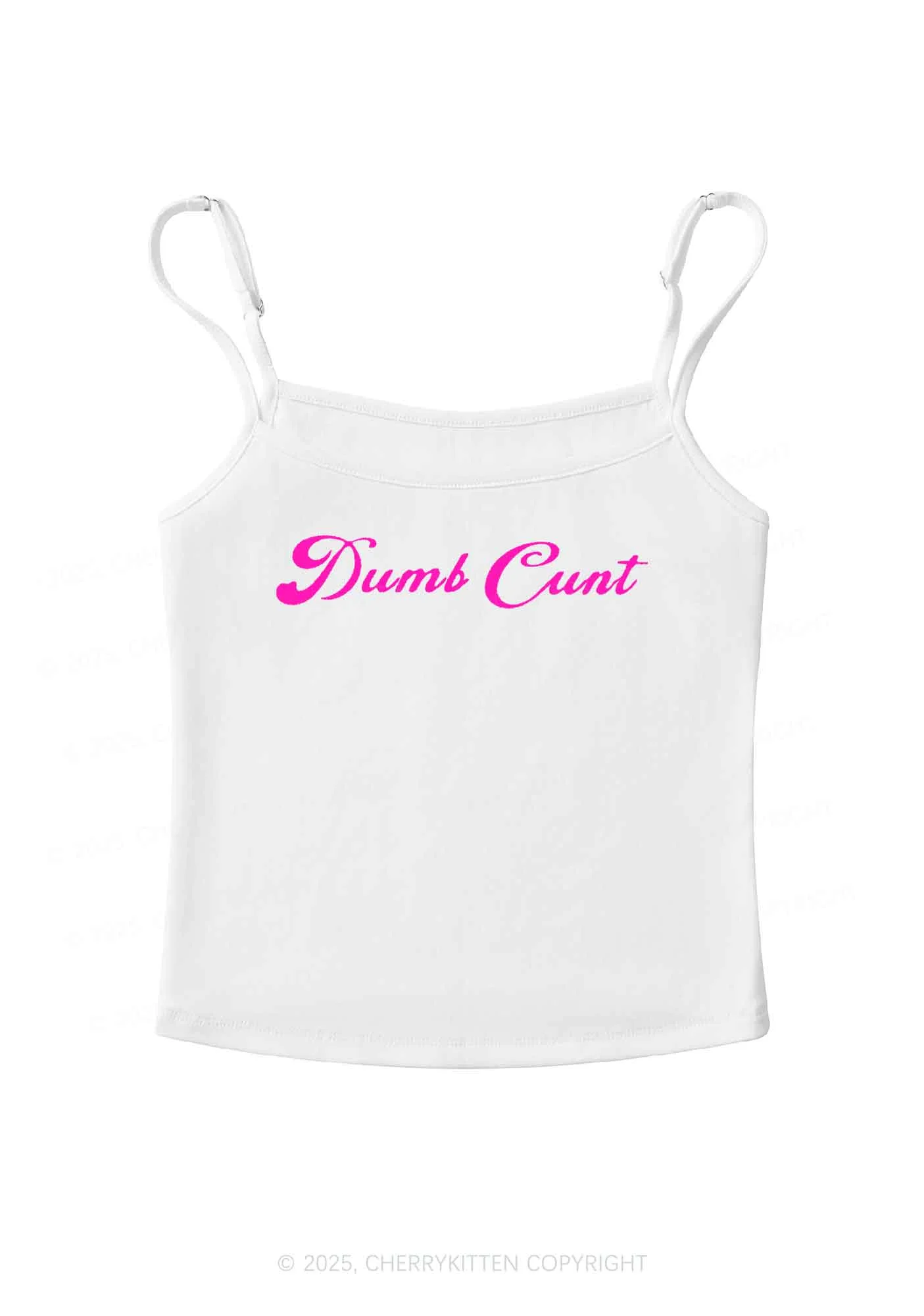 Dumb Cxxt Y2K Spaghetti Strap Cami Cherrykitten - Image 4