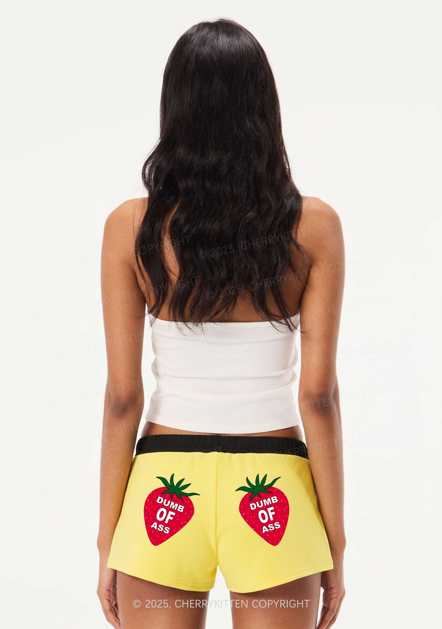 Dumb Of Axx Y2K Drawstring Mini Shorts Cherrykitten - Image 2
