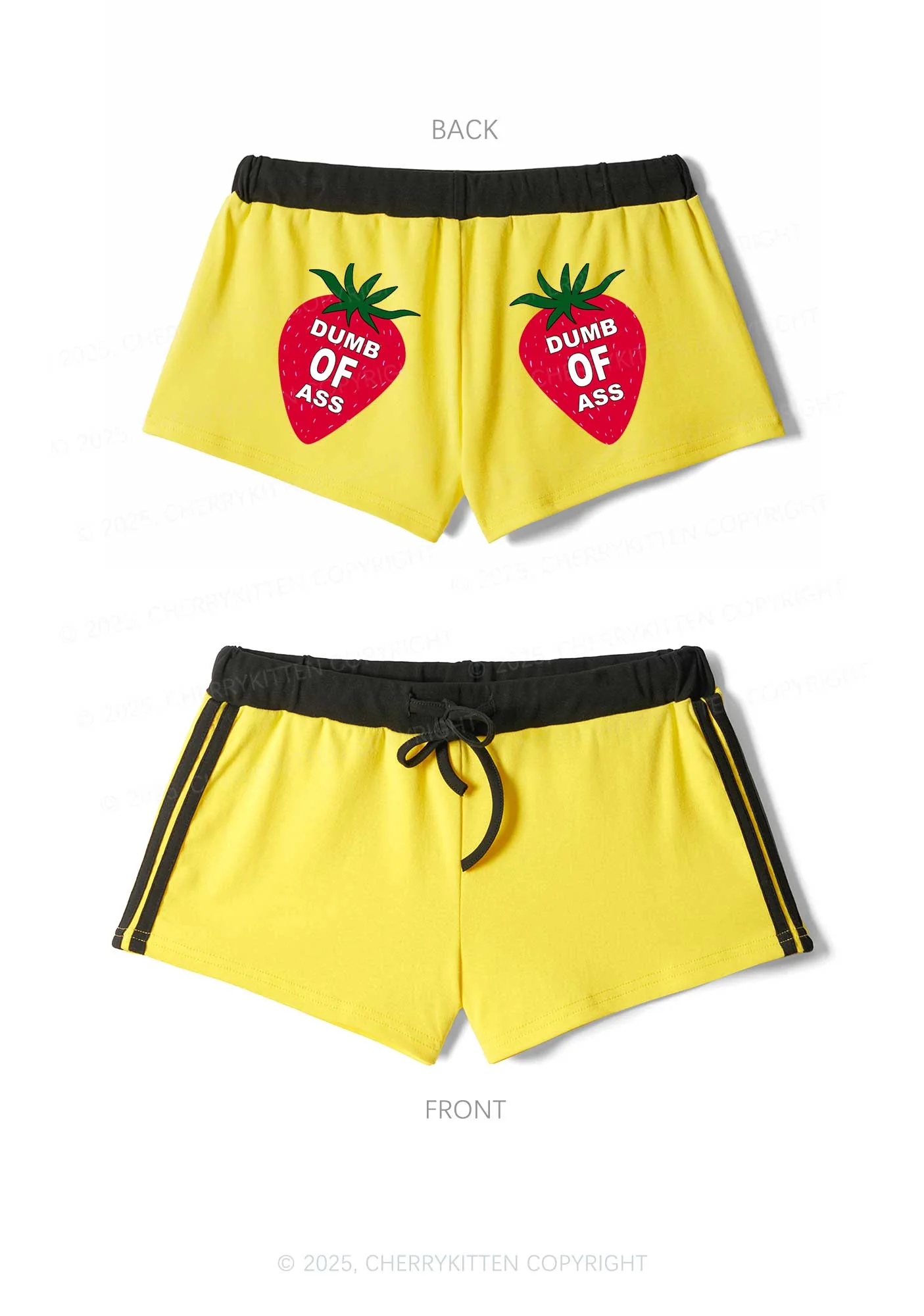 Dumb Of Axx Y2K Drawstring Mini Shorts Cherrykitten - Image 3