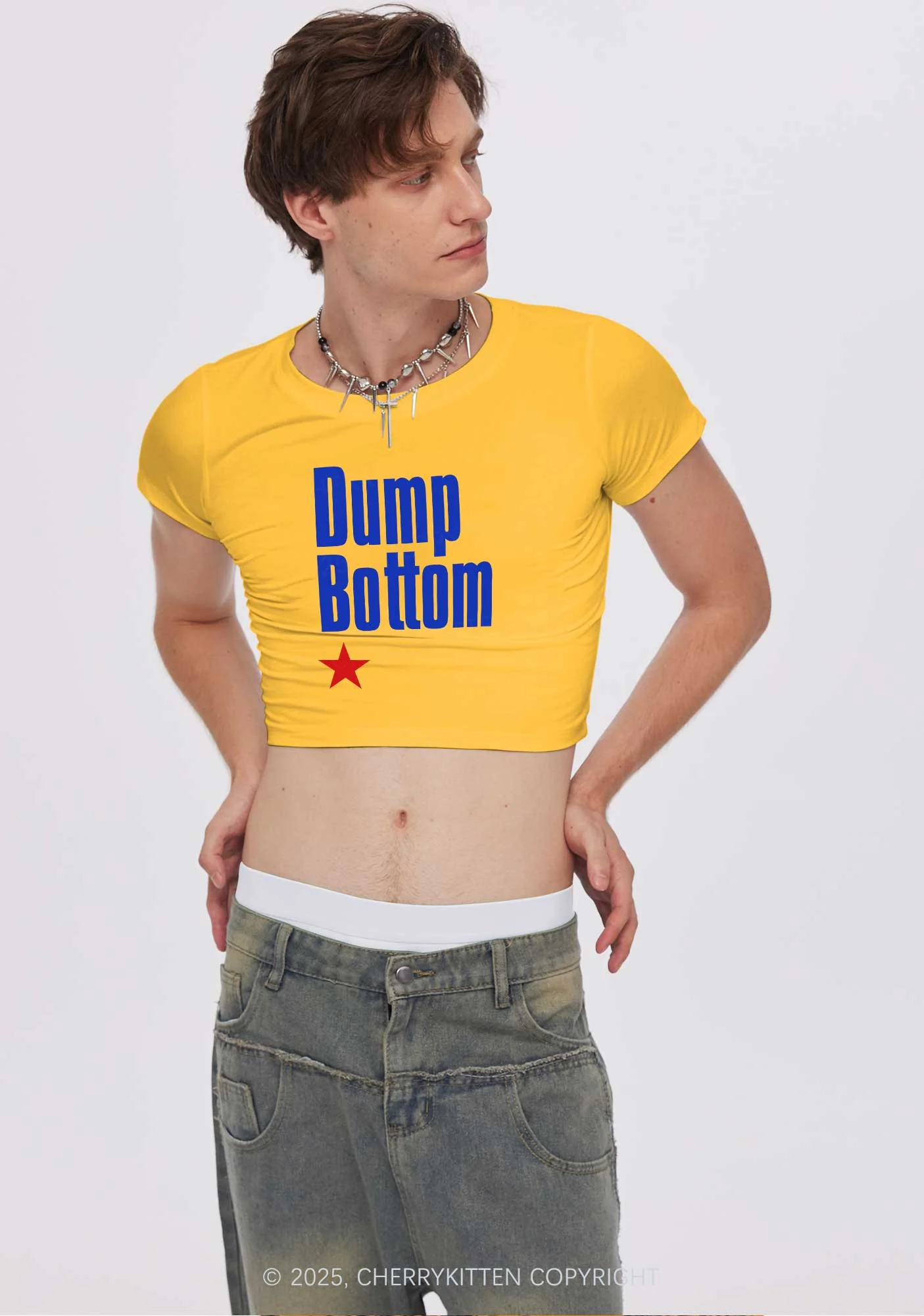 Dump Bottom Pride Y2K Baby Tee Cherrykitten - Image 3
