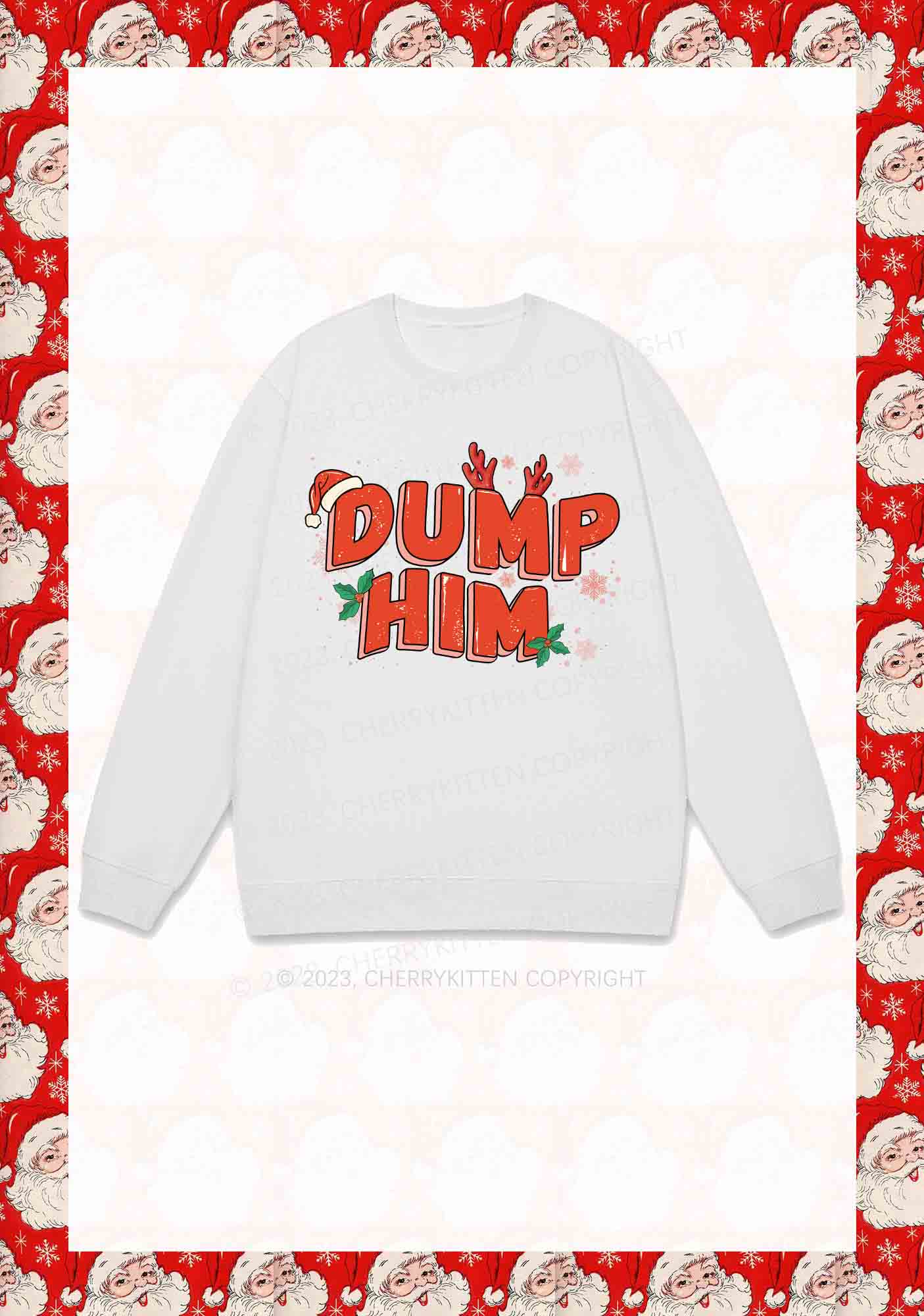 Dump Him Christmas Y2K Sweatshirt Cherrykitten - Image 3