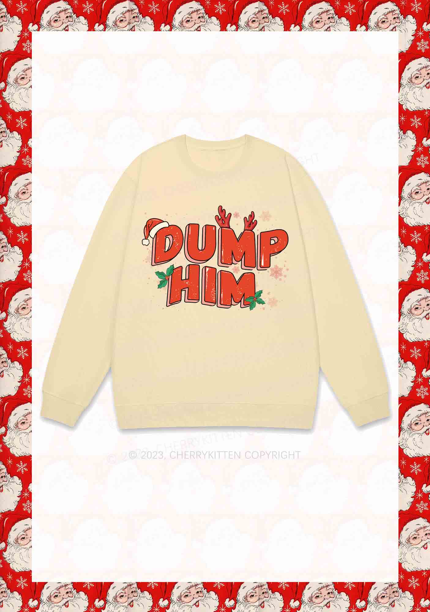 Dump Him Christmas Y2K Sweatshirt Cherrykitten - Image 4