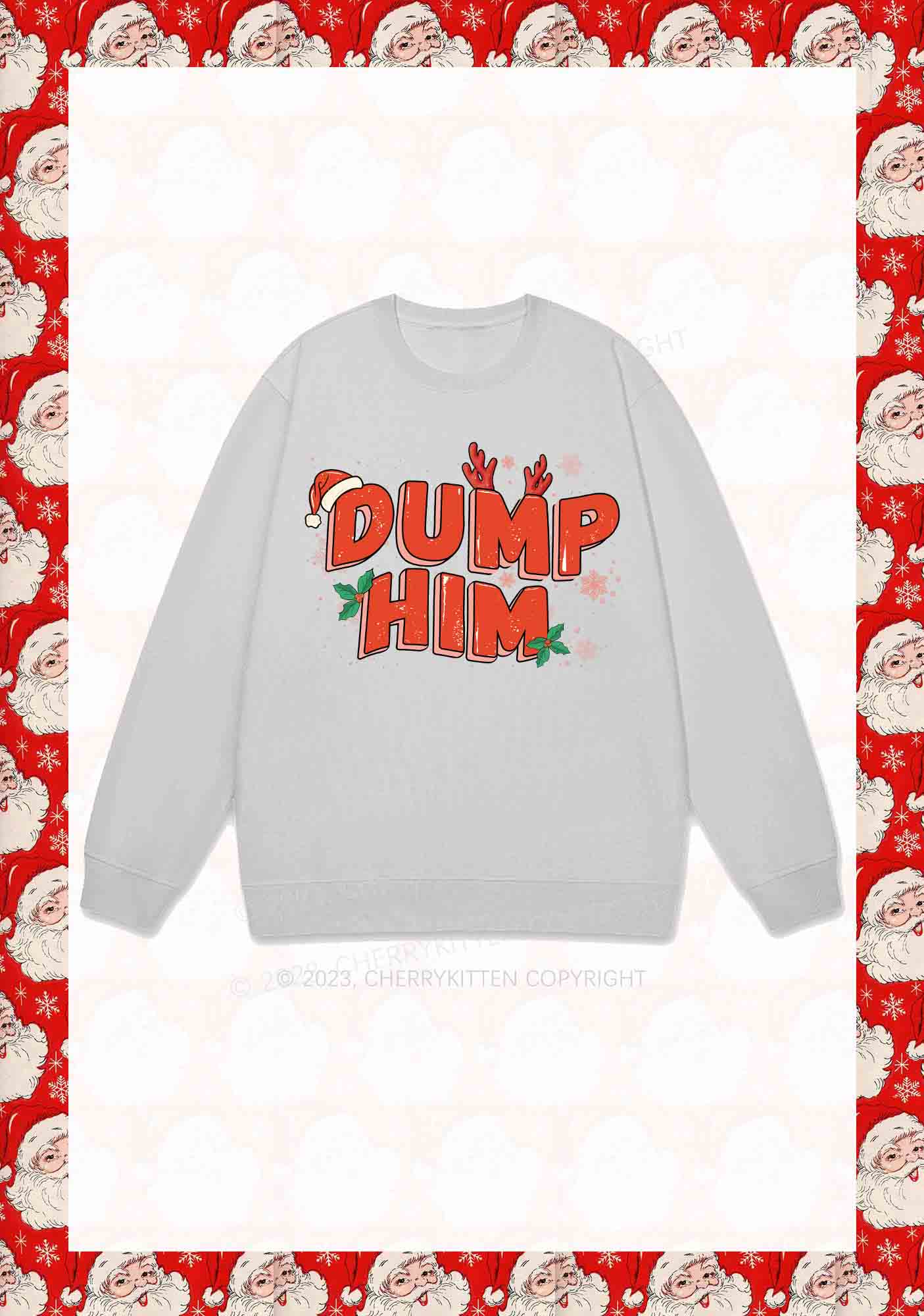 Dump Him Christmas Y2K Sweatshirt Cherrykitten - Image 5