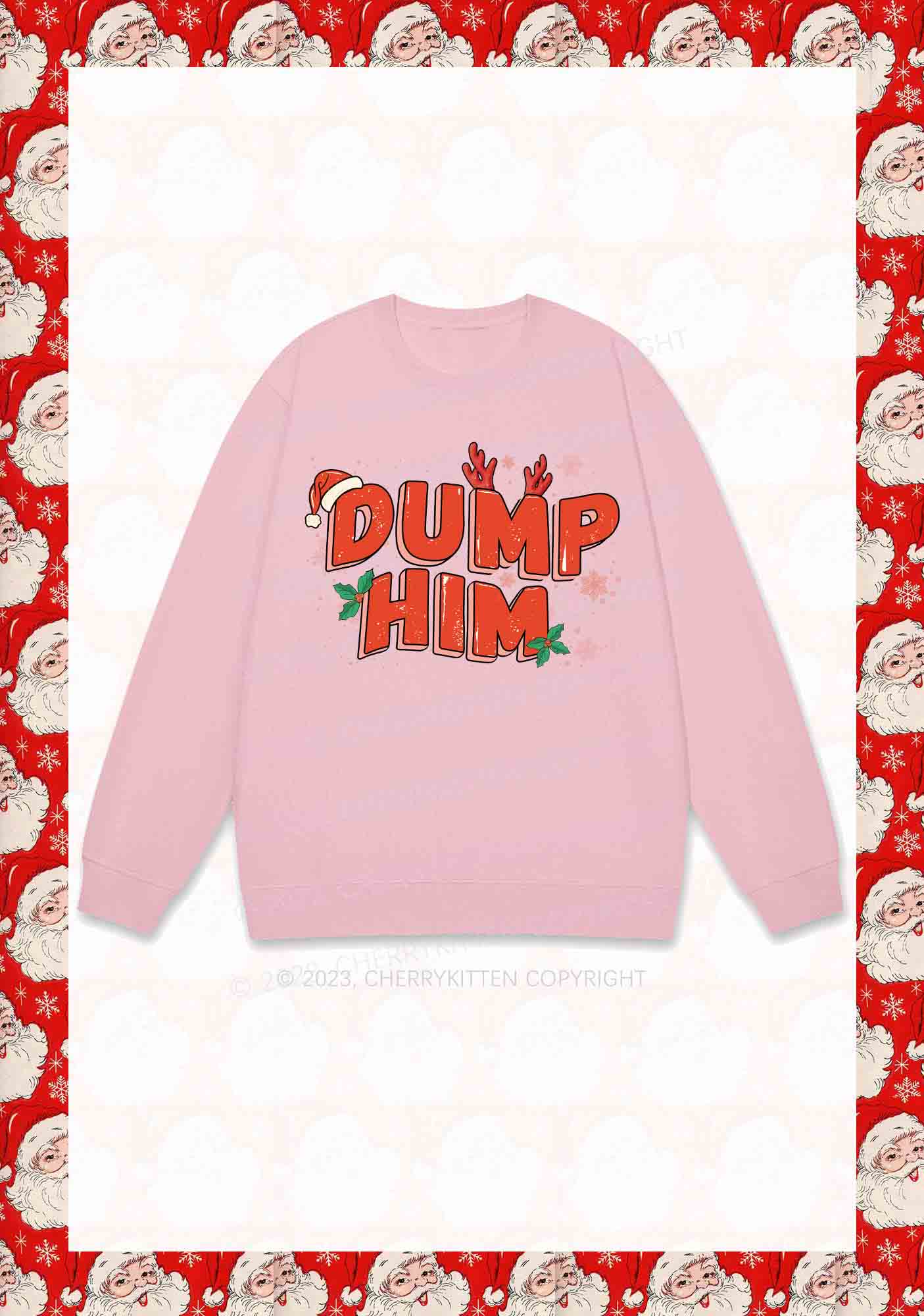 Dump Him Christmas Y2K Sweatshirt Cherrykitten - Image 6