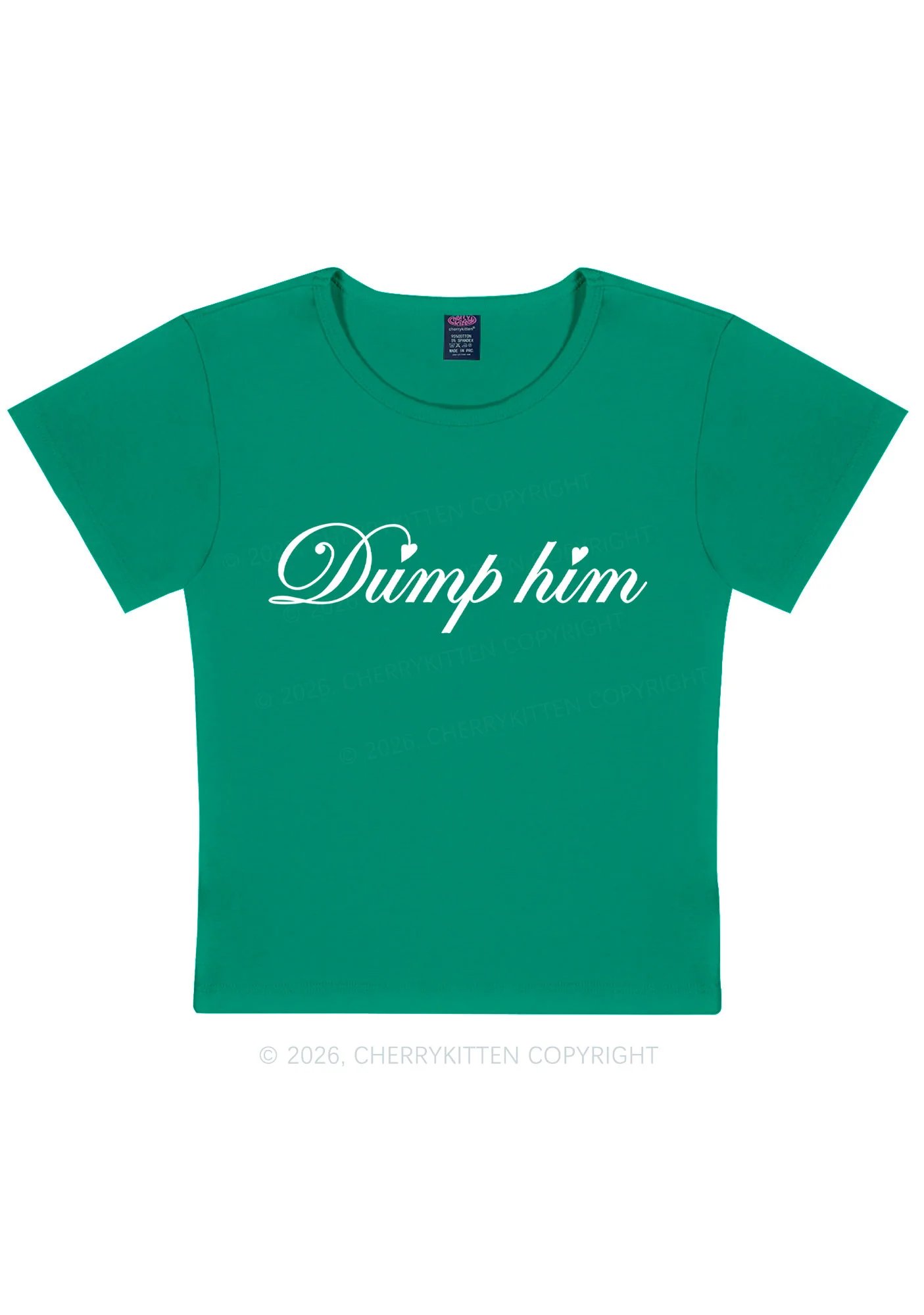 Dump Him Valentine's Day Y2K Baby Tee Cherrykitten - Image 10
