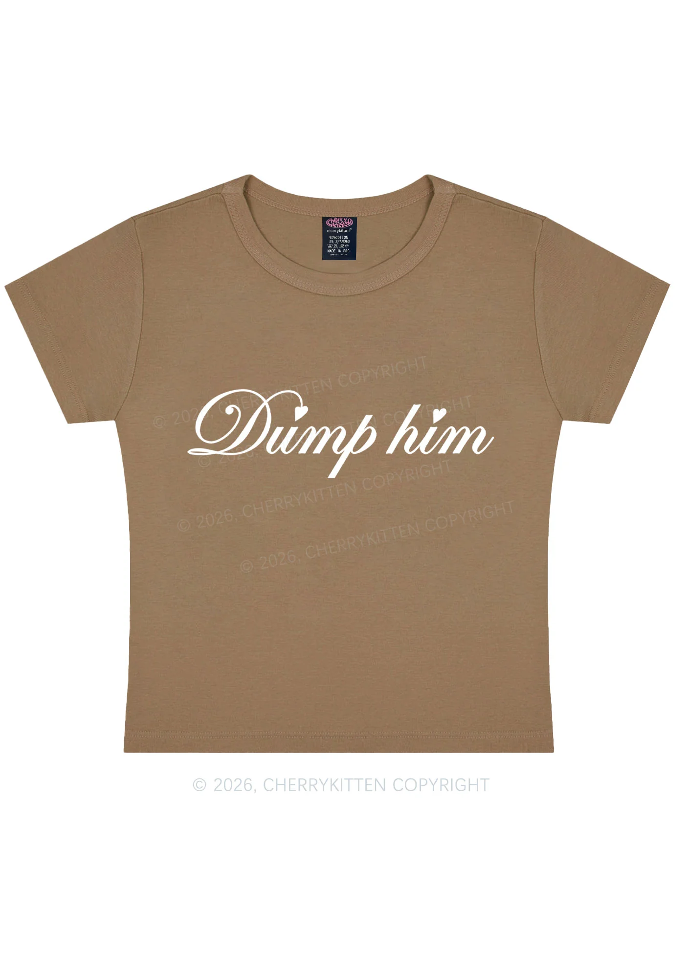 Dump Him Valentine's Day Y2K Baby Tee Cherrykitten - Image 11