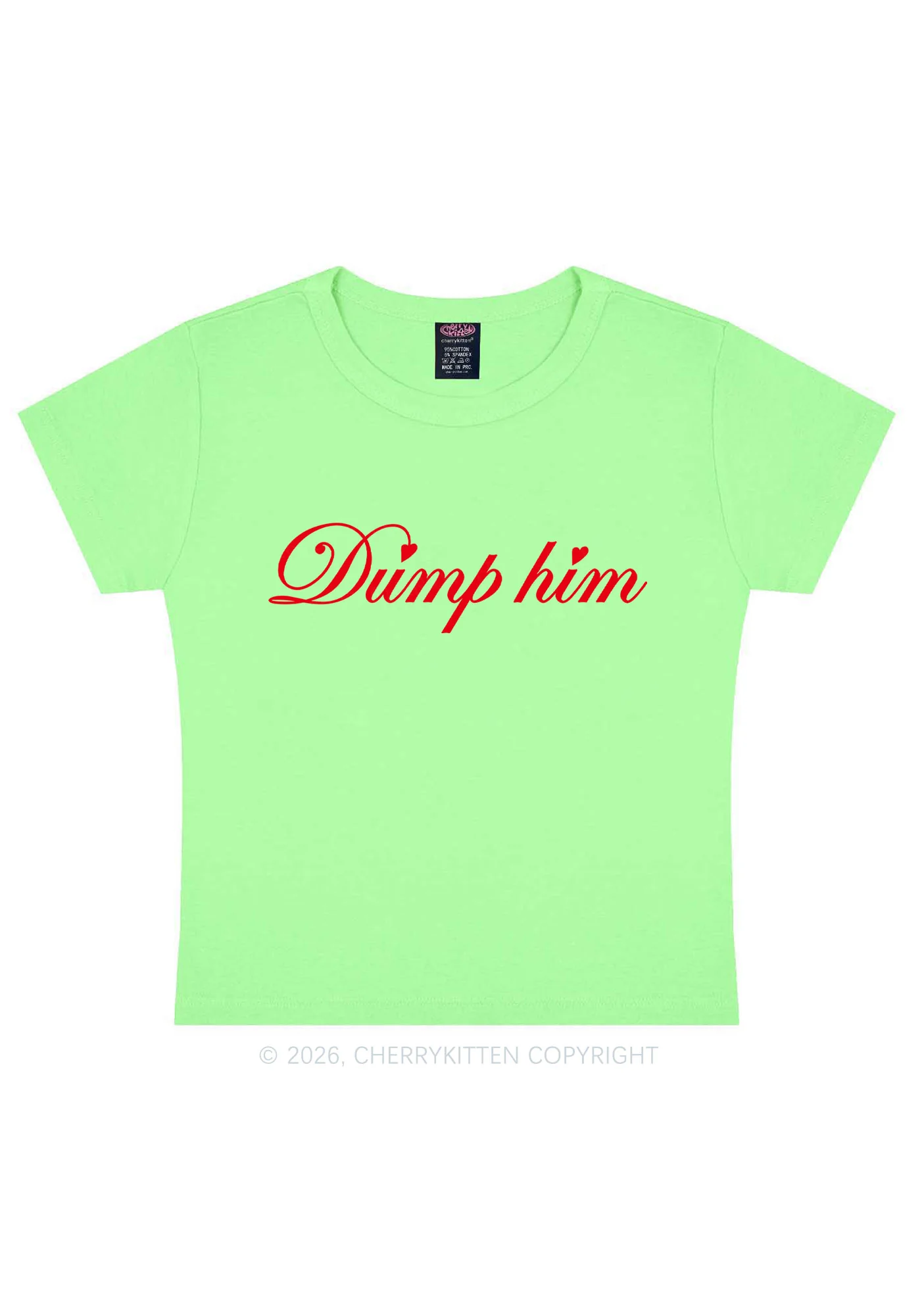 Dump Him Valentine's Day Y2K Baby Tee Cherrykitten - Image 12