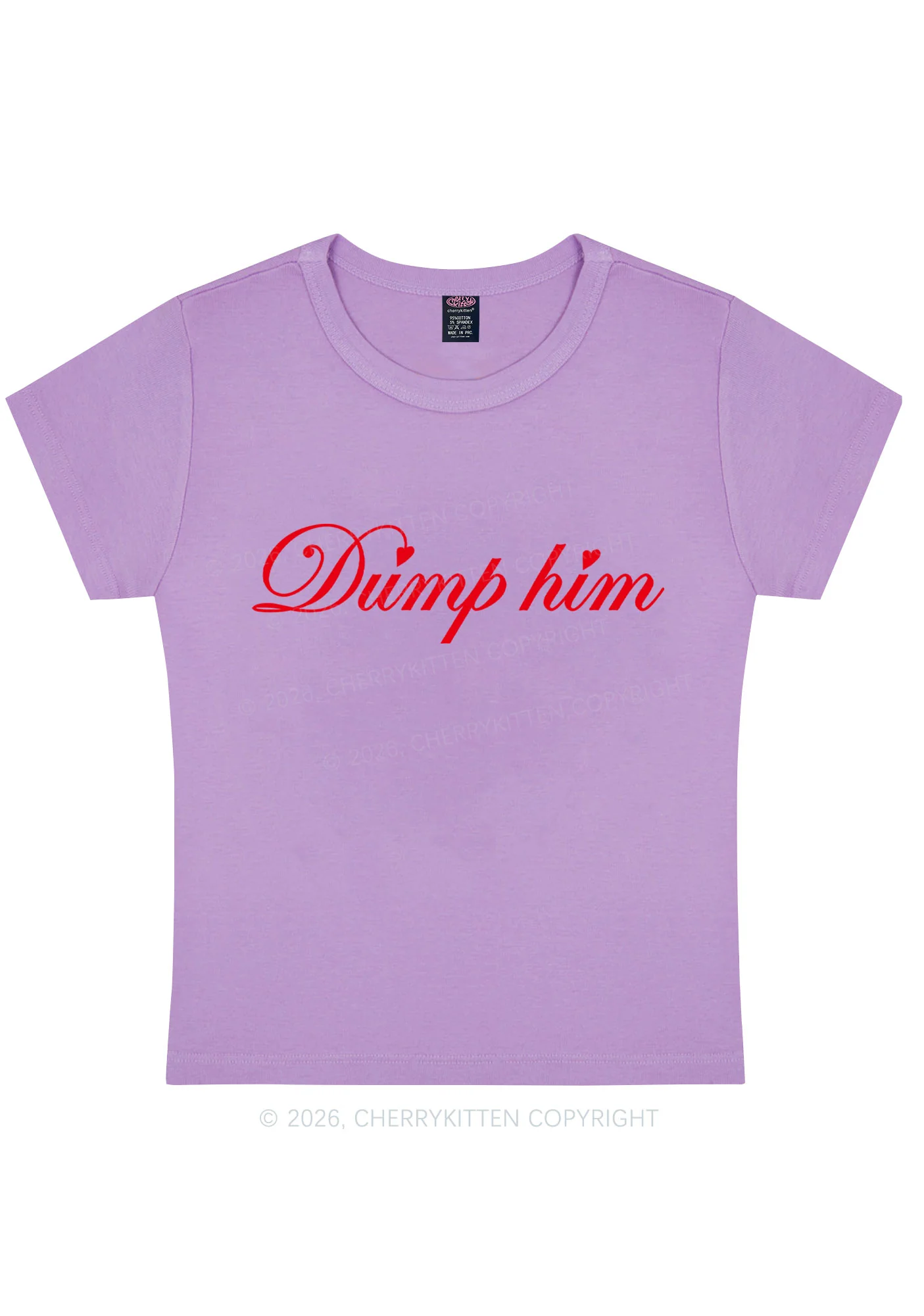 Dump Him Valentine's Day Y2K Baby Tee Cherrykitten - Image 8