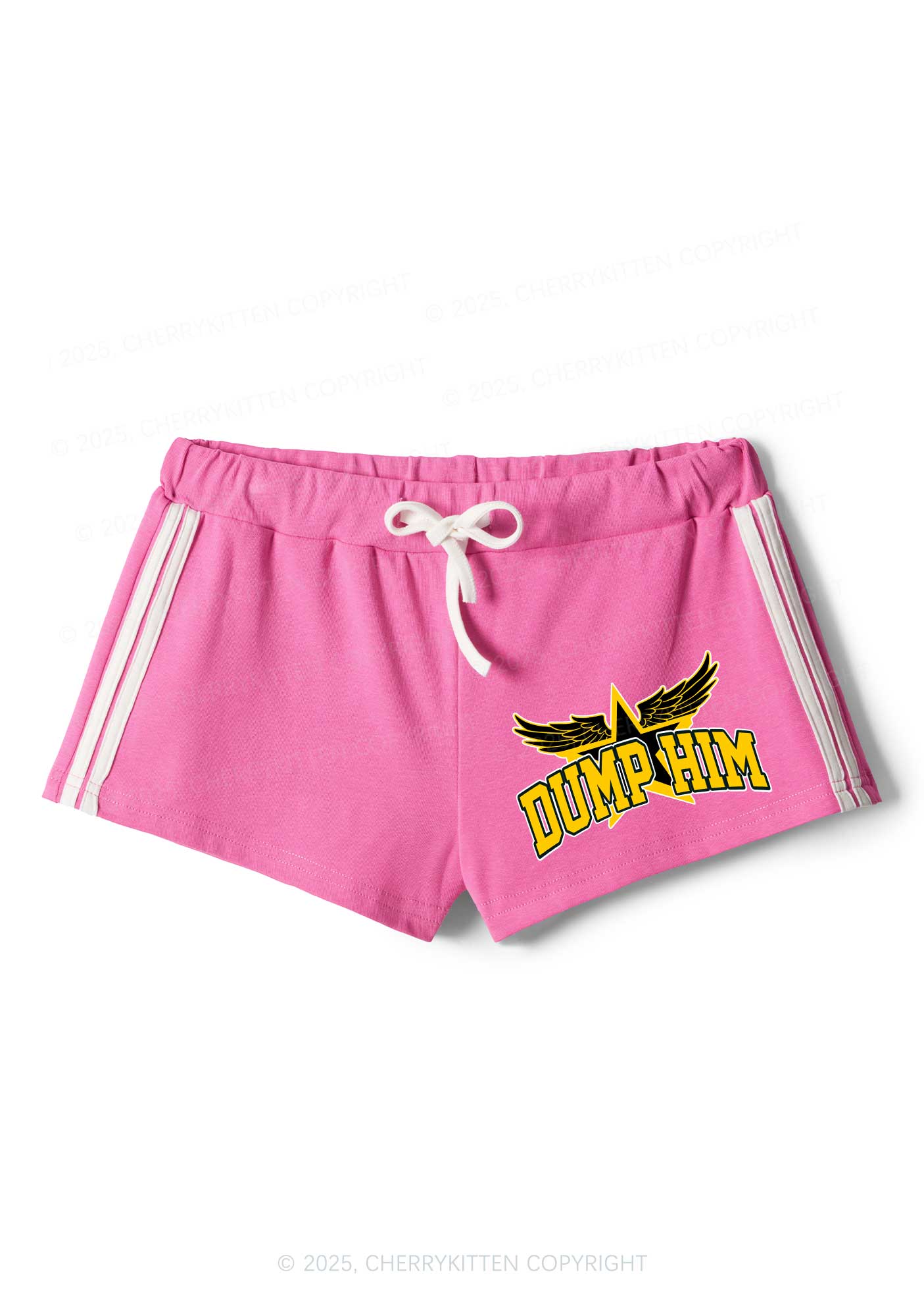 Dump Him Winged Star Y2K Drawstring Mini Shorts Cherrykitten - Image 3