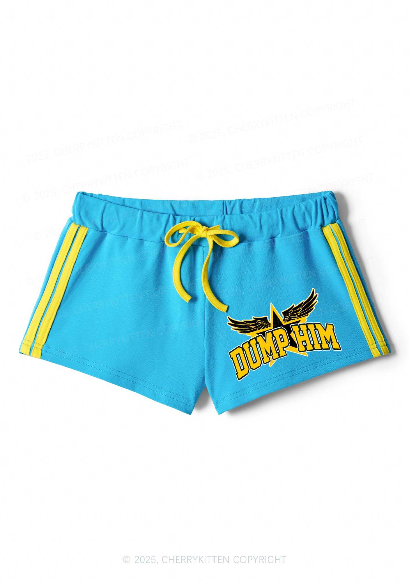 Dump Him Winged Star Y2K Drawstring Mini Shorts Cherrykitten - Image 5