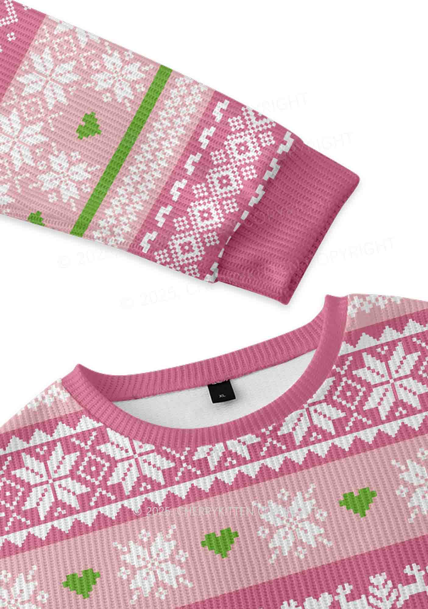 Dump Him Y2K Christmas Knit Sweatshirt Cherrykitten - Image 3