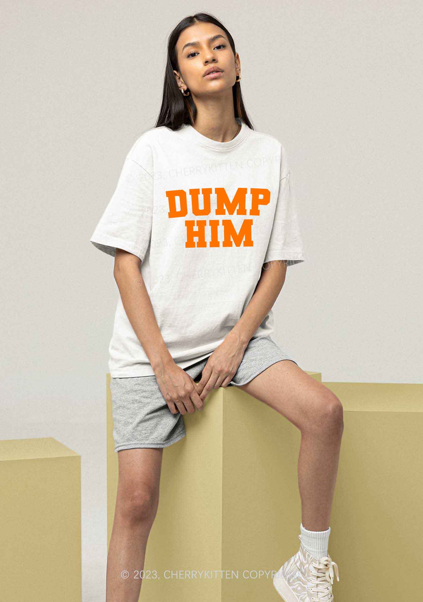 Dump Him Y2K Chunky Shirt Cherrykitten - Image 2