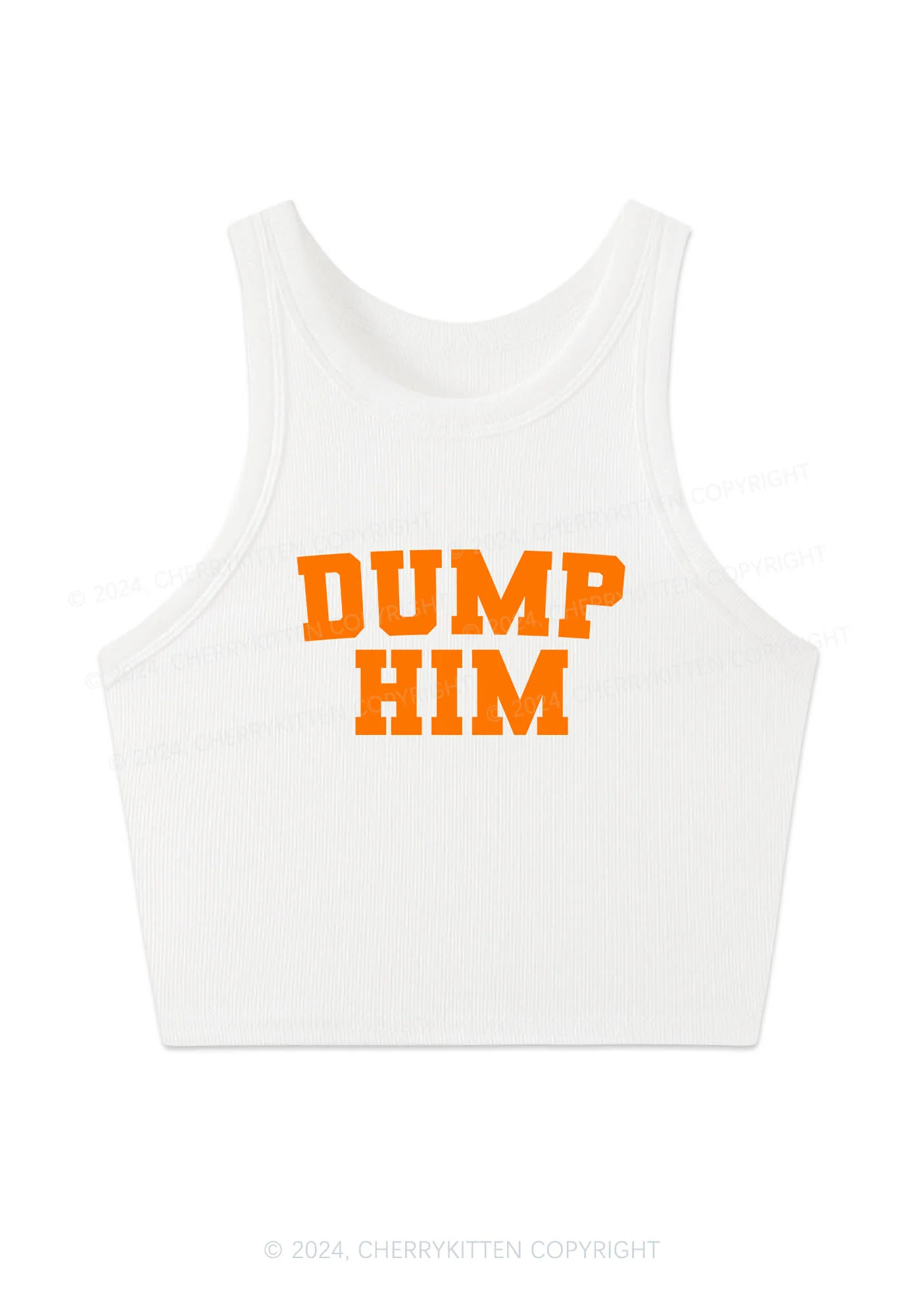 Dump Him Y2K Crop Tank Top Cherrykitten - Image 2