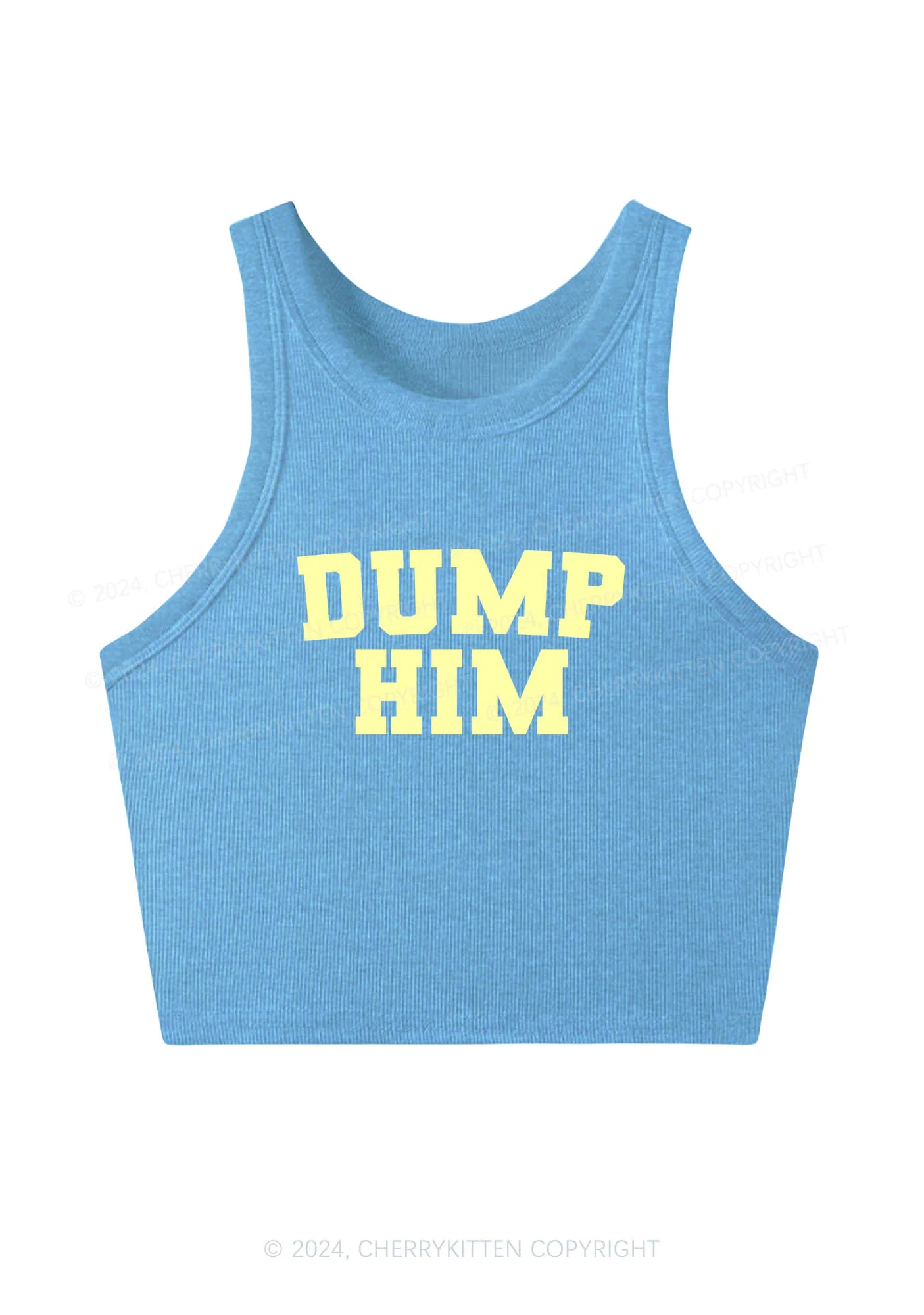 Dump Him Y2K Crop Tank Top Cherrykitten - Image 3
