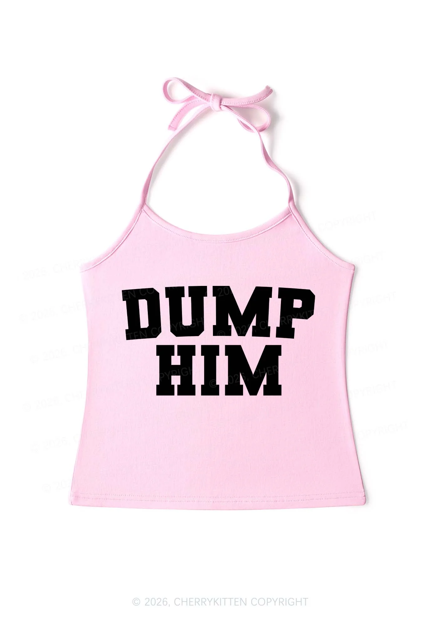 Dump Him Y2K Halter Neck Cami Cherrykitten - Image 3