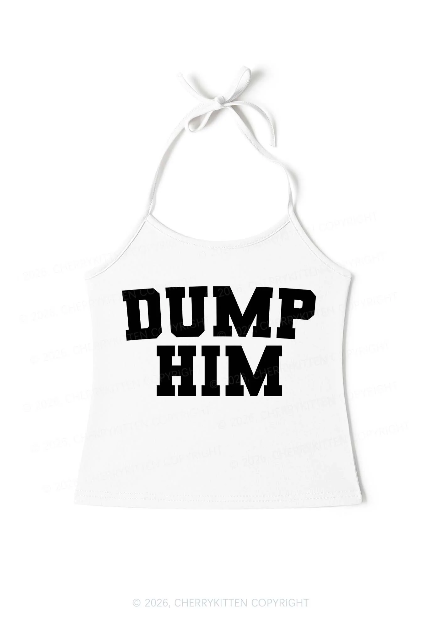 Dump Him Y2K Halter Neck Cami Cherrykitten - Image 5