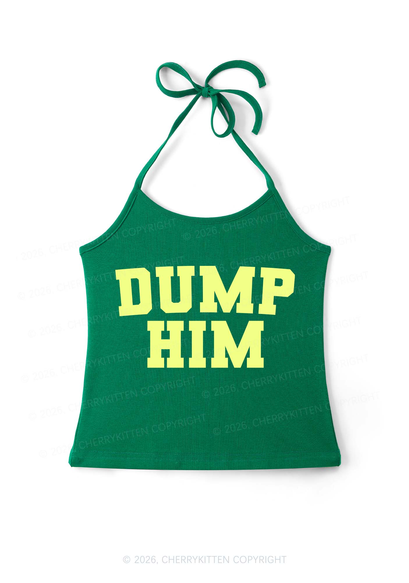 Dump Him Y2K Halter Neck Cami Cherrykitten - Image 6